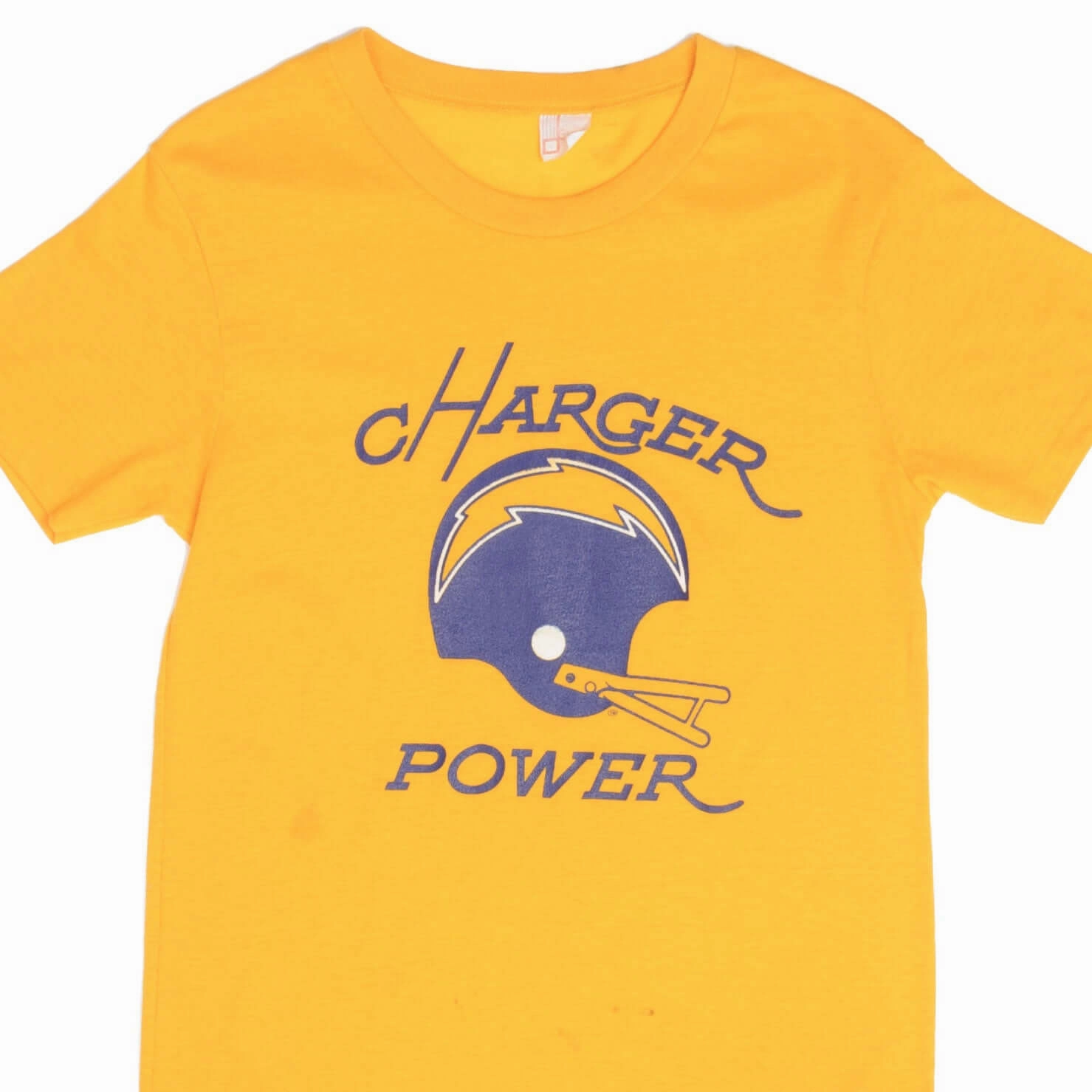 VINTAGE NFL SAN DIEGO CHARGER POWER TEE SHIRT 1980S SIZE MEDIUM MADE IN USA