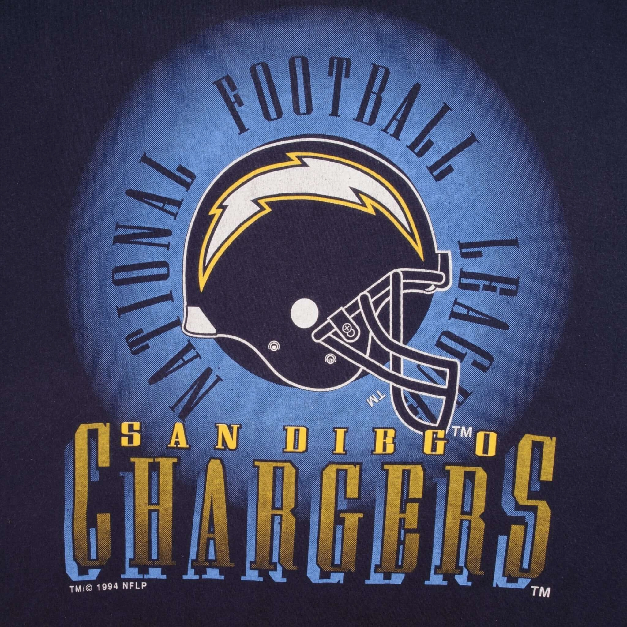 VINTAGE NFL SAN DIEGO CHARGERS TEE SHIRT 1994 SIZE LARGE MADE IN USA