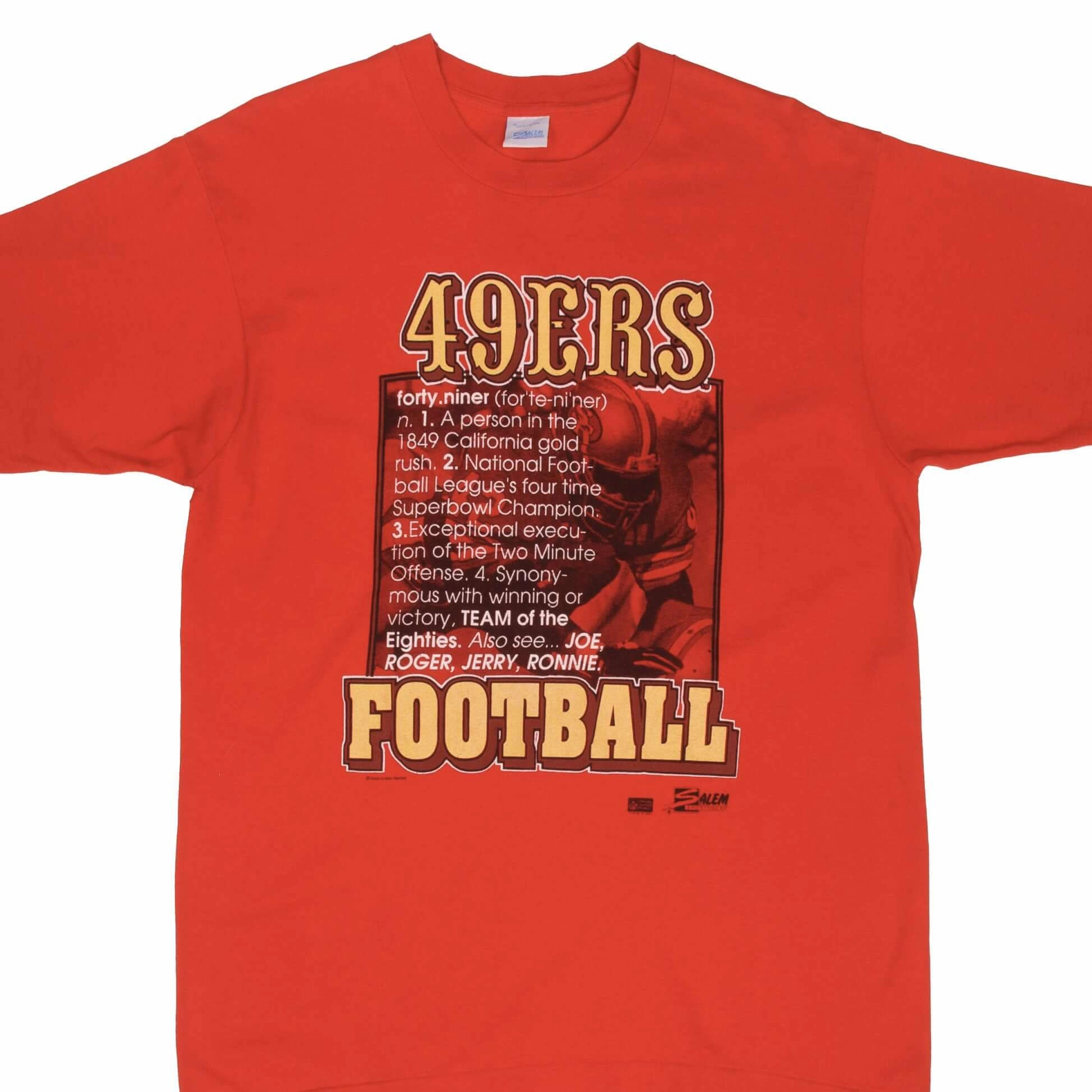 VINTAGE NFL SAN FRANCISCO 49ERS 1987 TEE SHIRT SIZE LARGE MADE IN USA