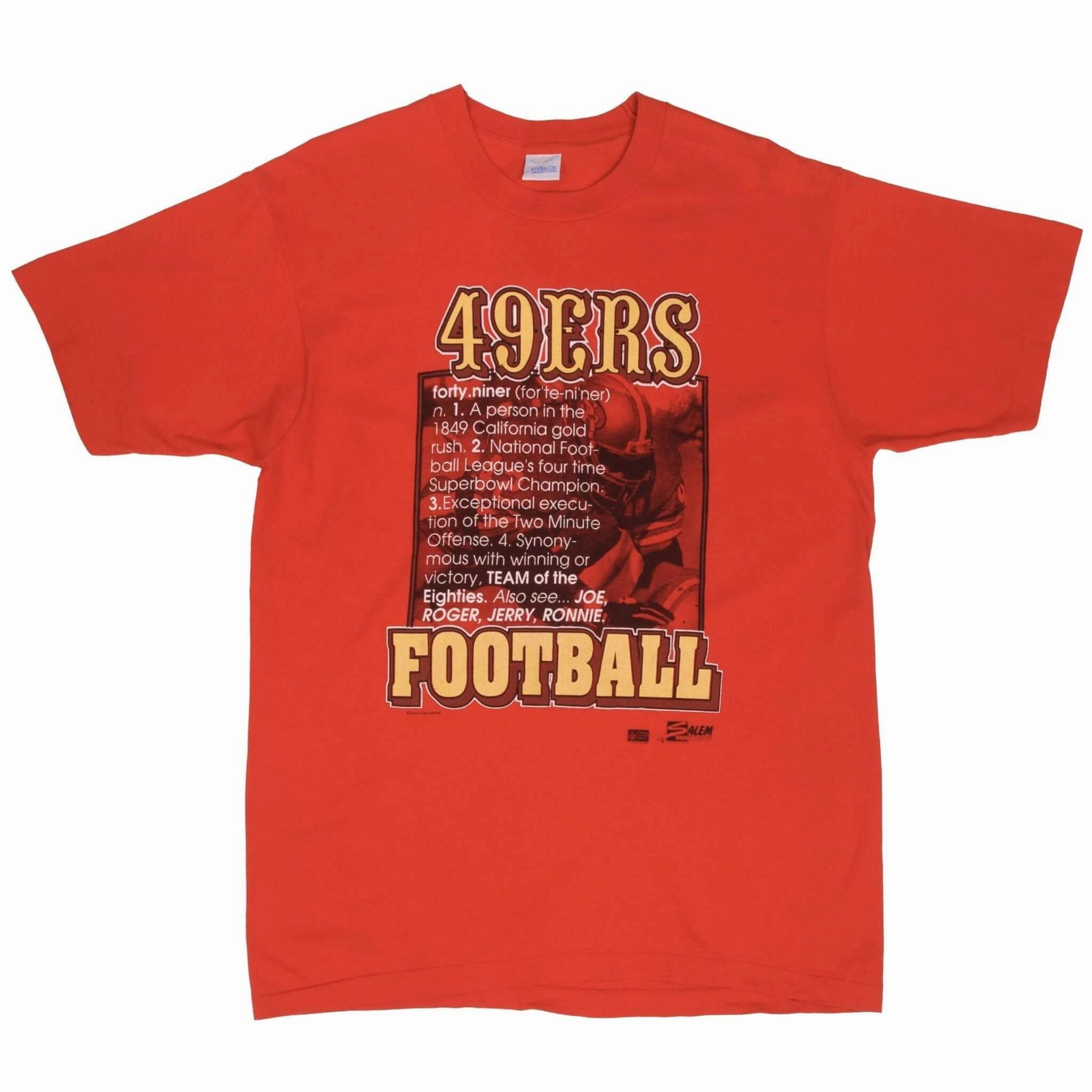 VINTAGE NFL SAN FRANCISCO 49ERS 1987 TEE SHIRT SIZE LARGE MADE IN USA