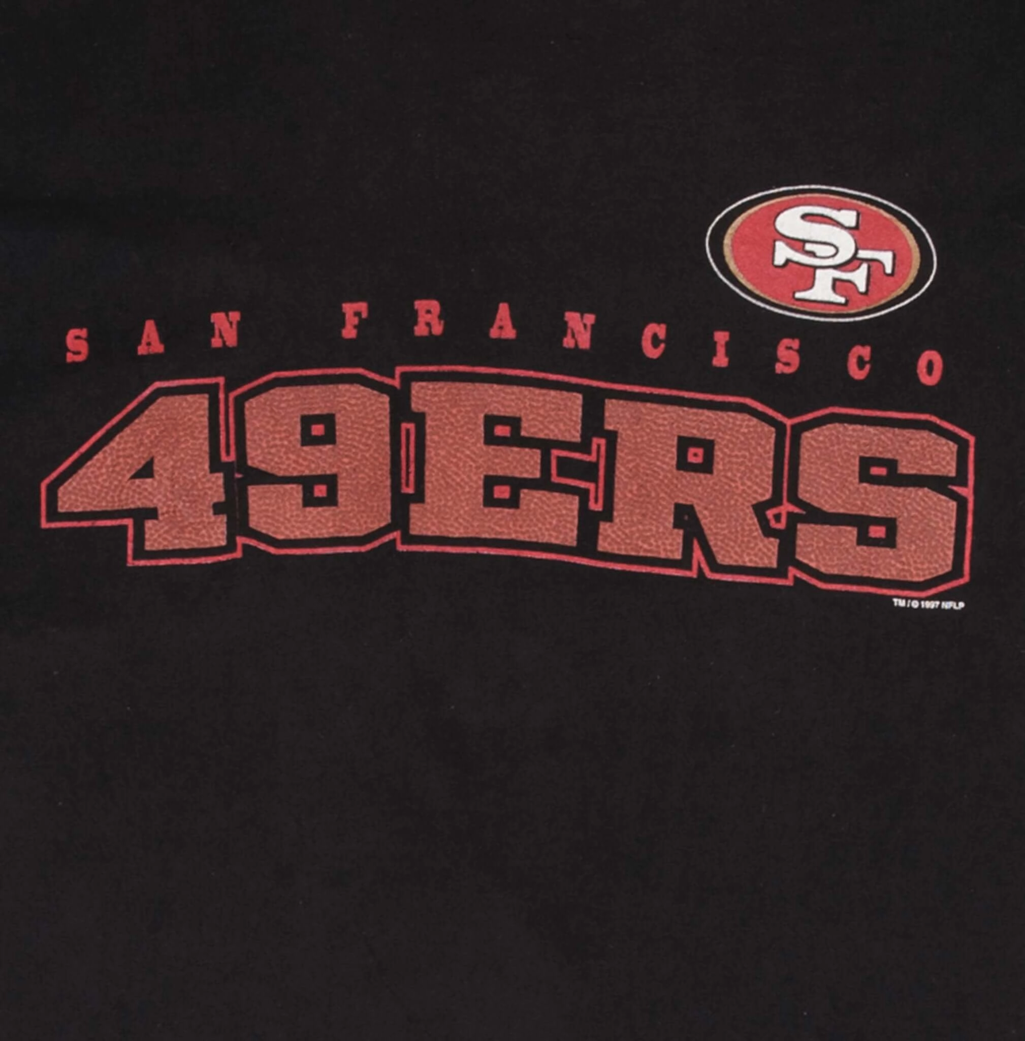 VINTAGE NFL SAN FRANCISCO 49ERS 1997 BLACK TEE SHIRT SIZE XL