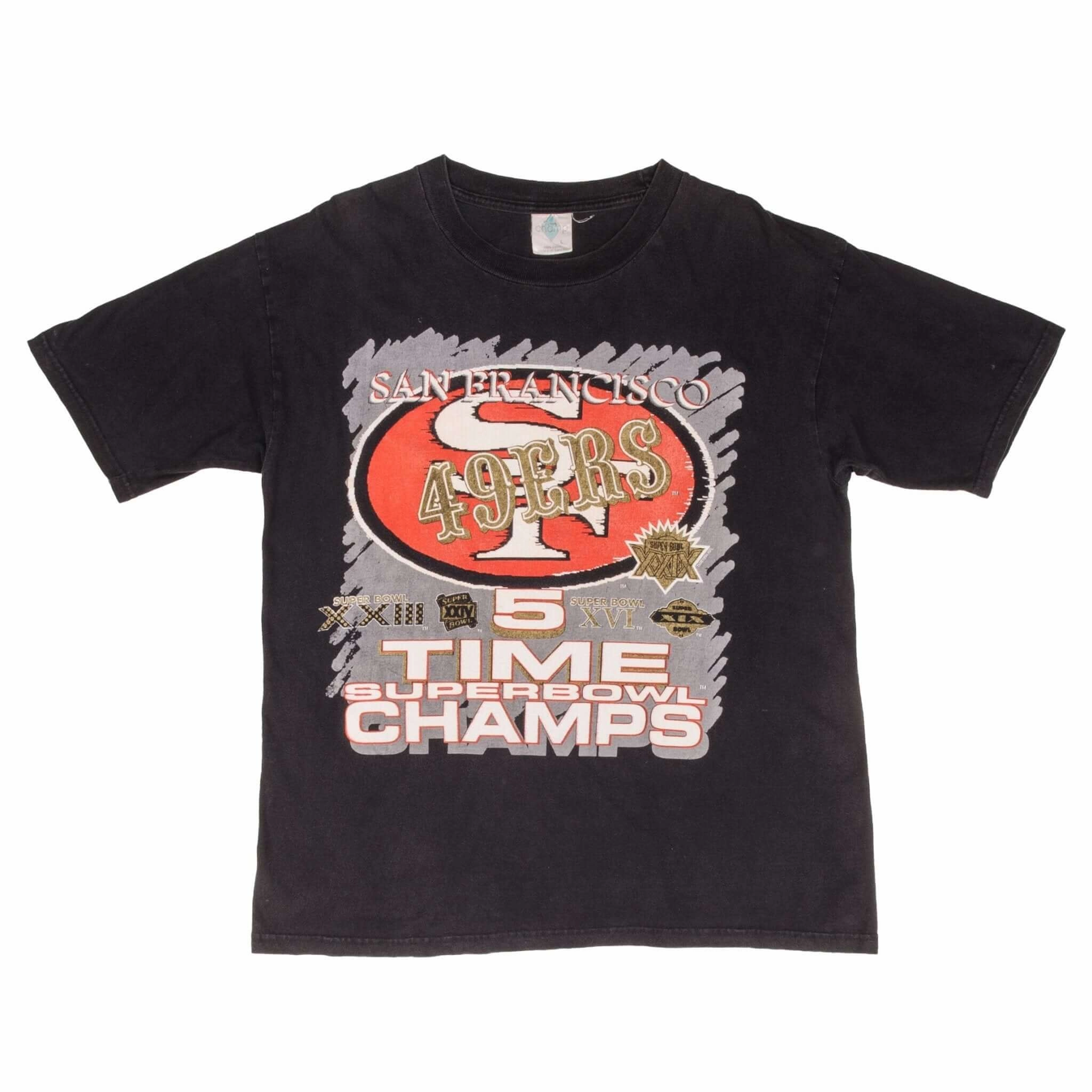 VINTAGE NFL SAN FRANCISCO 49ERS 5 TIME SUPERBOWL CHAMPS 1994 TEE SHIRT SZE LARGE