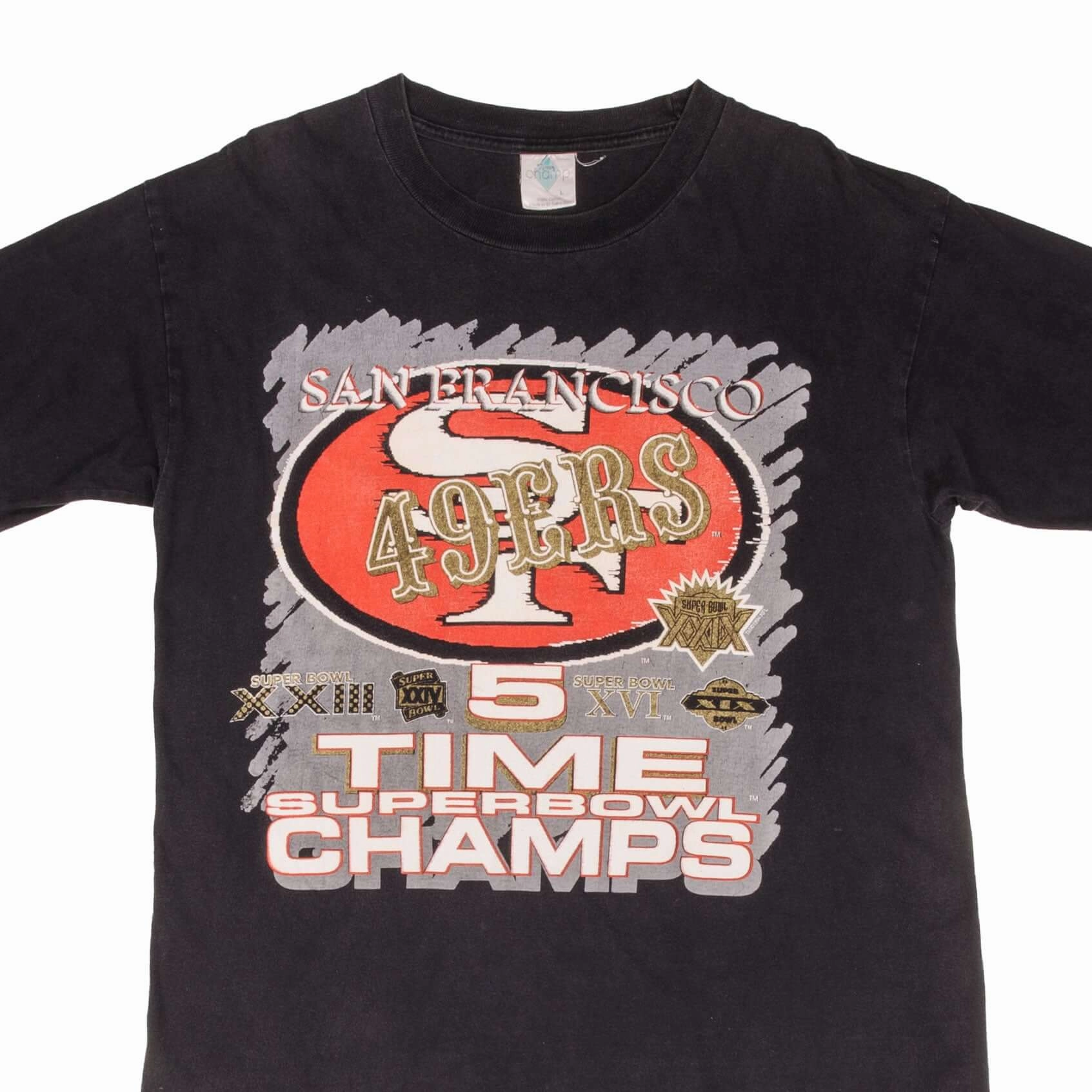 VINTAGE NFL SAN FRANCISCO 49ERS 5 TIME SUPERBOWL CHAMPS 1994 TEE SHIRT SZE LARGE