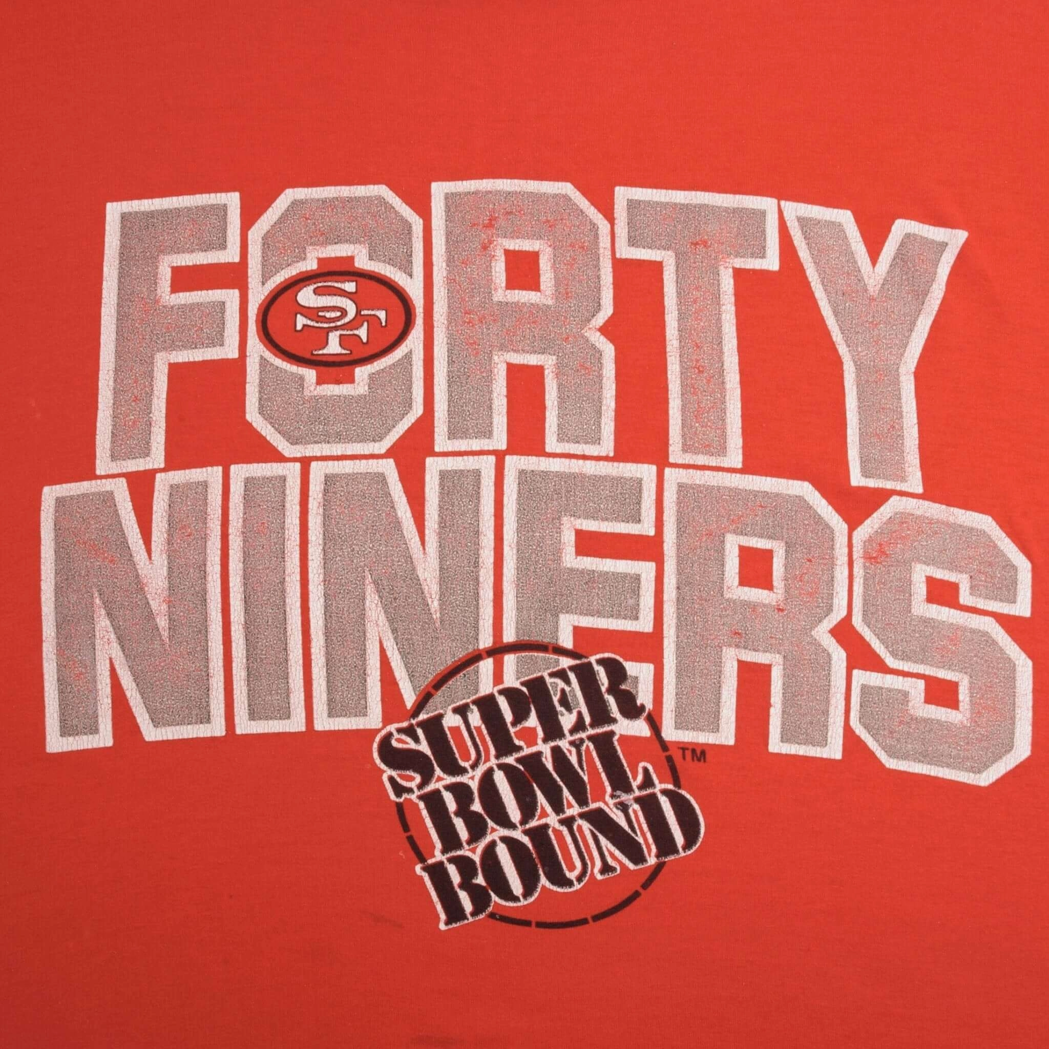 VINTAGE NFL SAN FRANCISCO 49ERS SUPER BOWL 1980S TEE SHIRT LARGE MADE IN USA