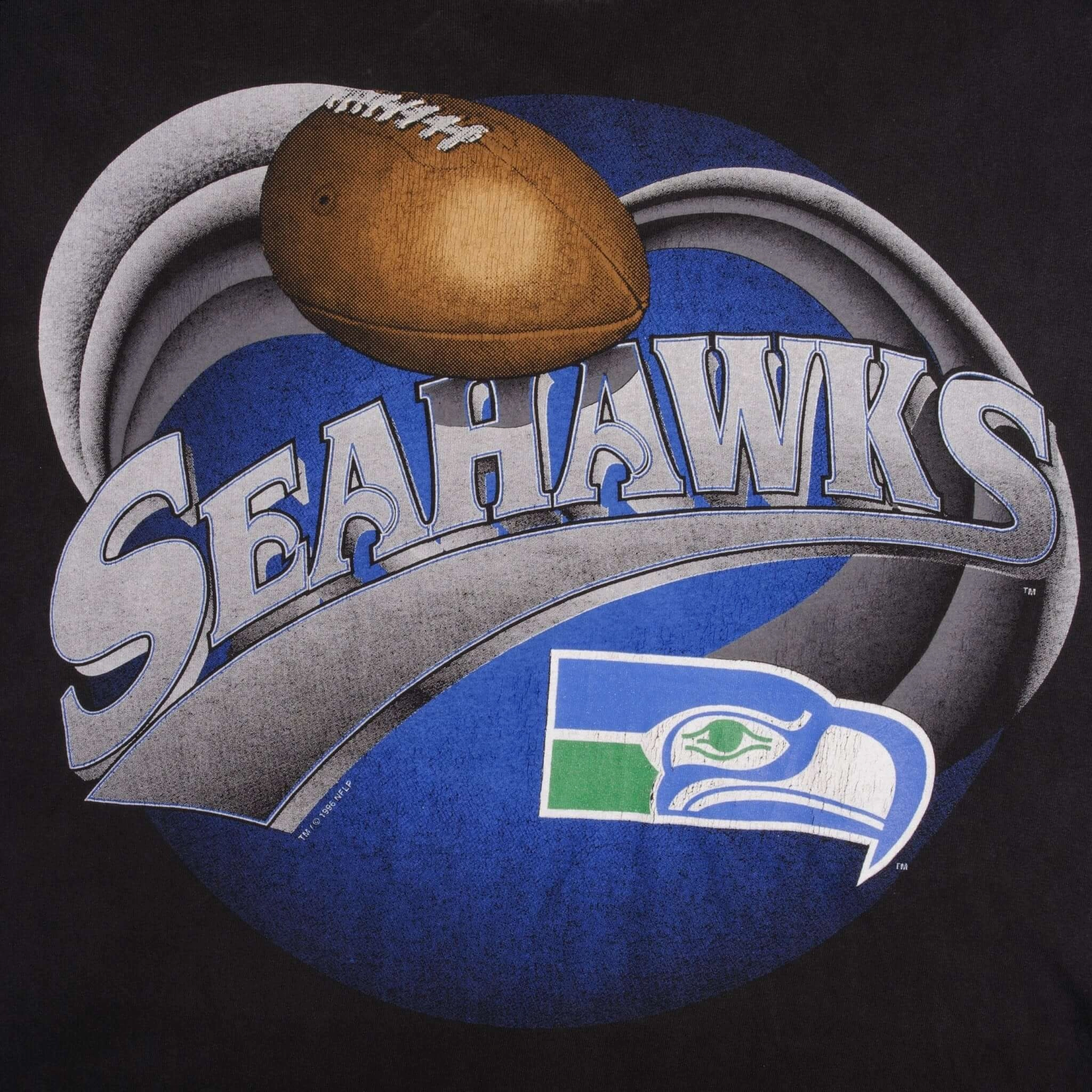 VINTAGE NFL SEATTLE SEAHAWKS 1996 TEE SHIRT SIZE XL MADE IN USA