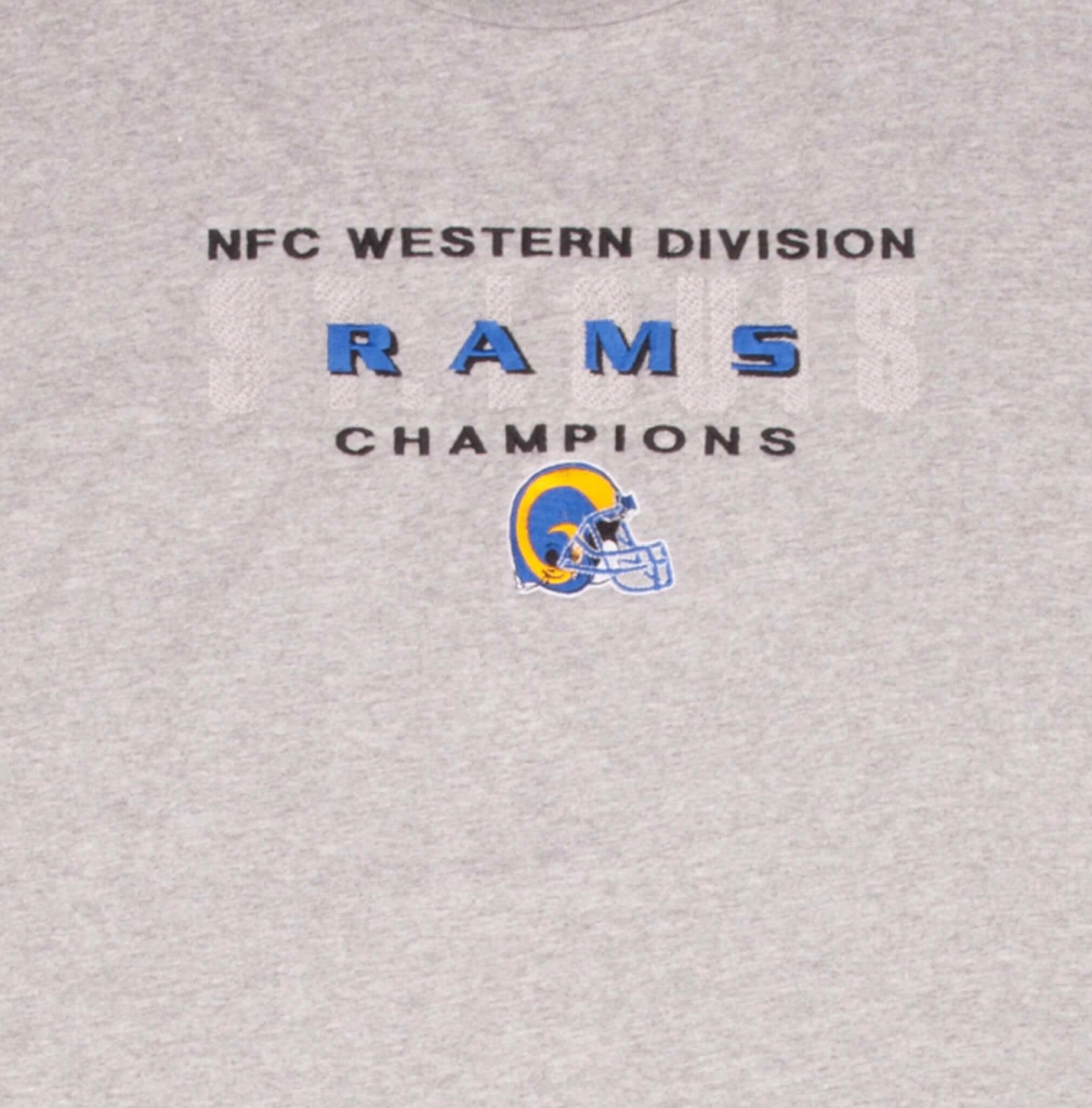 VINTAGE NFL ST LOUIS RAMS NFC CHAMPIONS 1990S TEE SHIRT SIZE XL