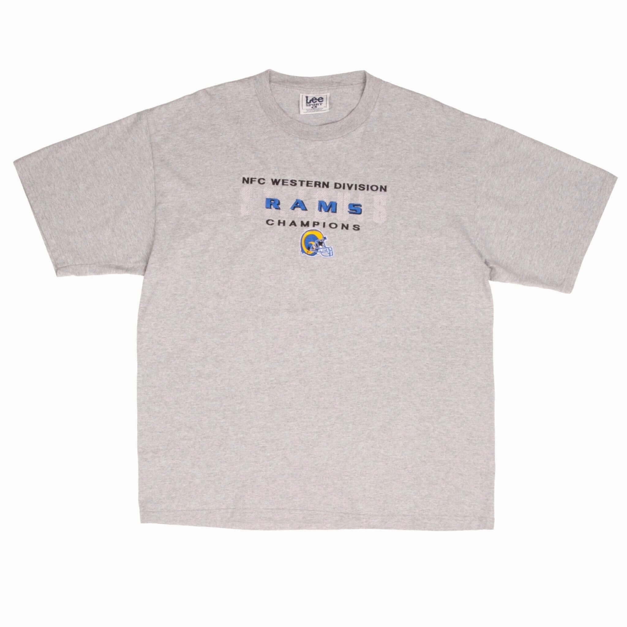 VINTAGE NFL ST LOUIS RAMS NFC CHAMPIONS 1990S TEE SHIRT SIZE XL
