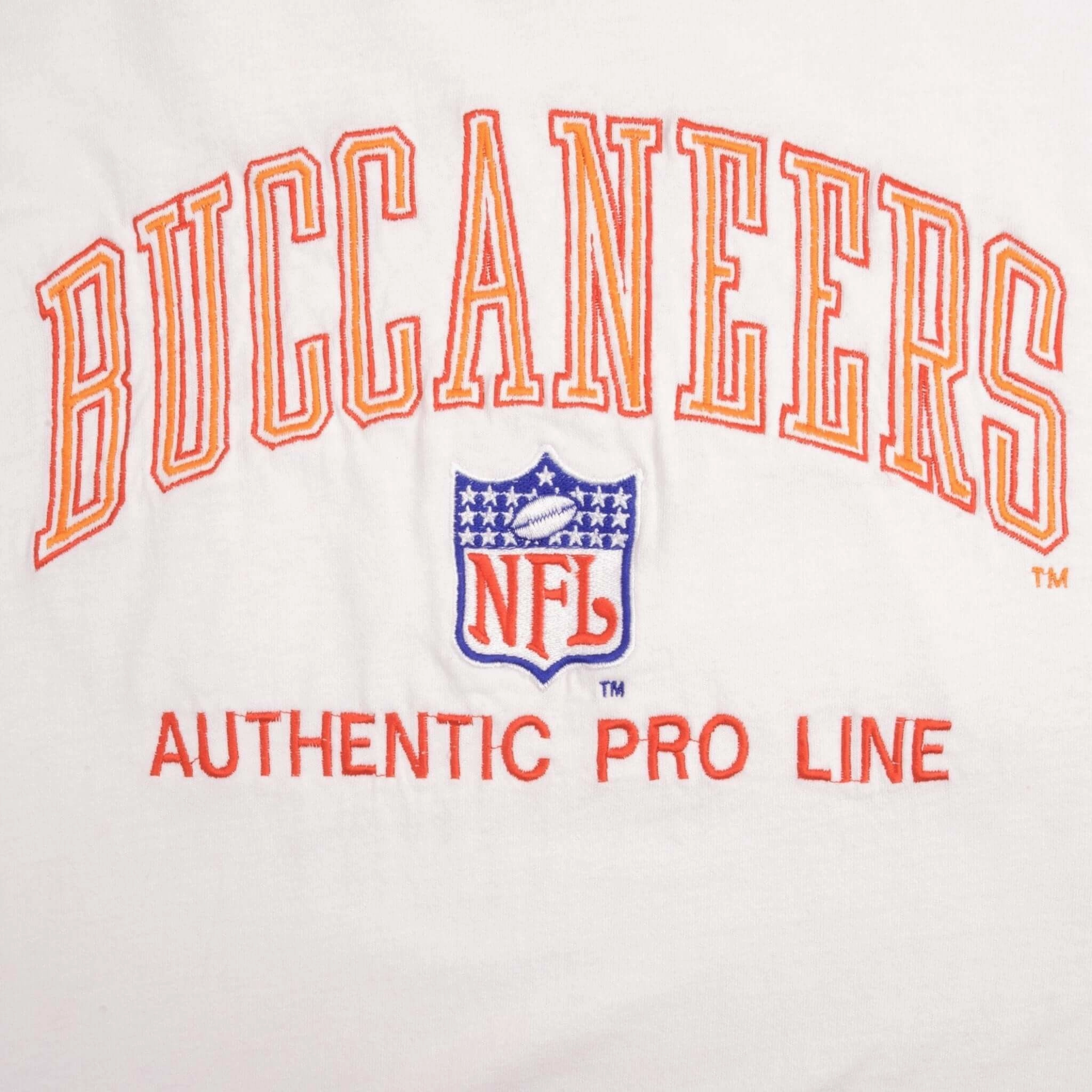 VINTAGE NFL TAMPA BAY BUCCANEERS 1990S EMBROIDERED TEE SHIRT LARGE MADE IN USA