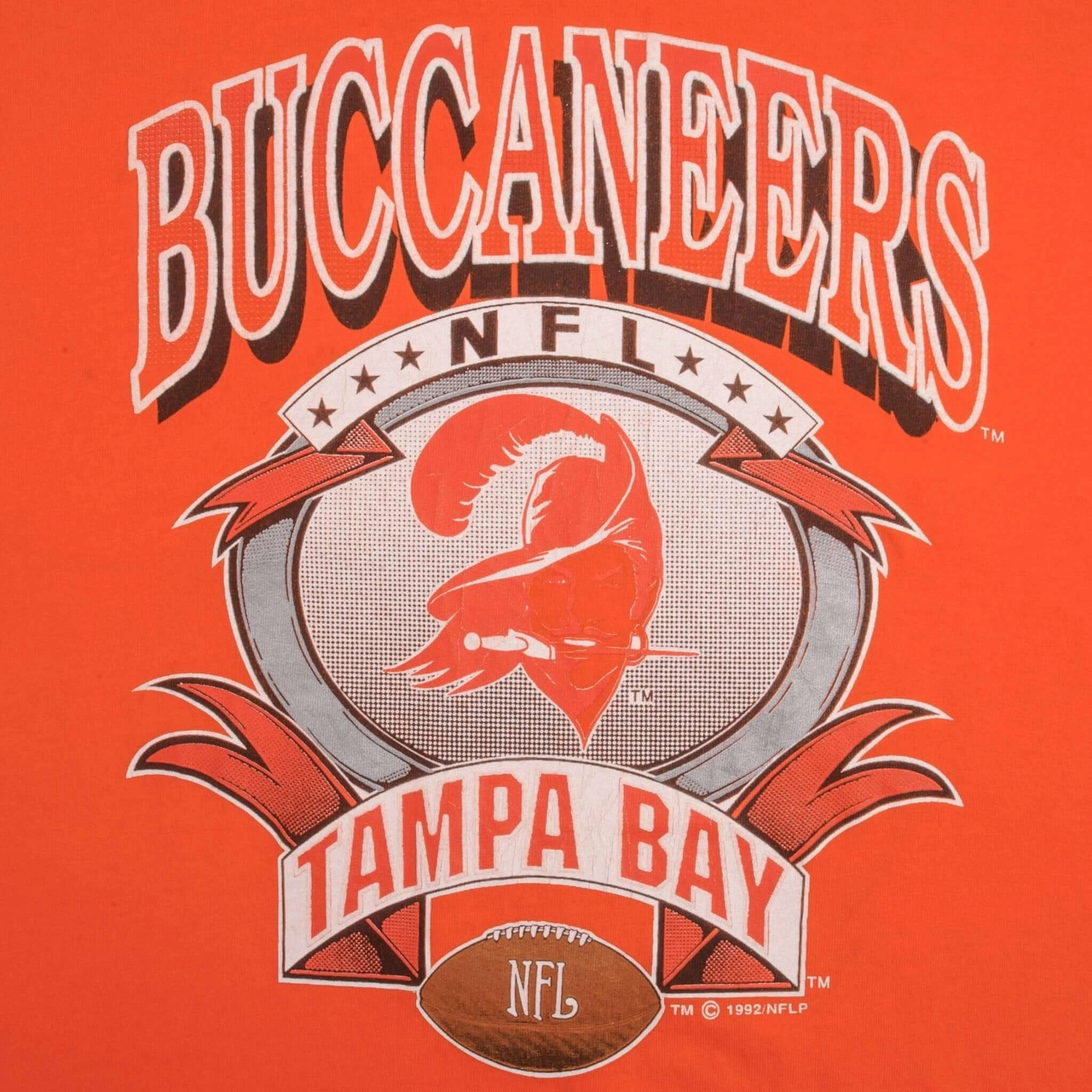 VINTAGE NFL TAMPA BAY BUCCANEERS 1992 TEE SHIRT SIZE 2XL MADE IN USA