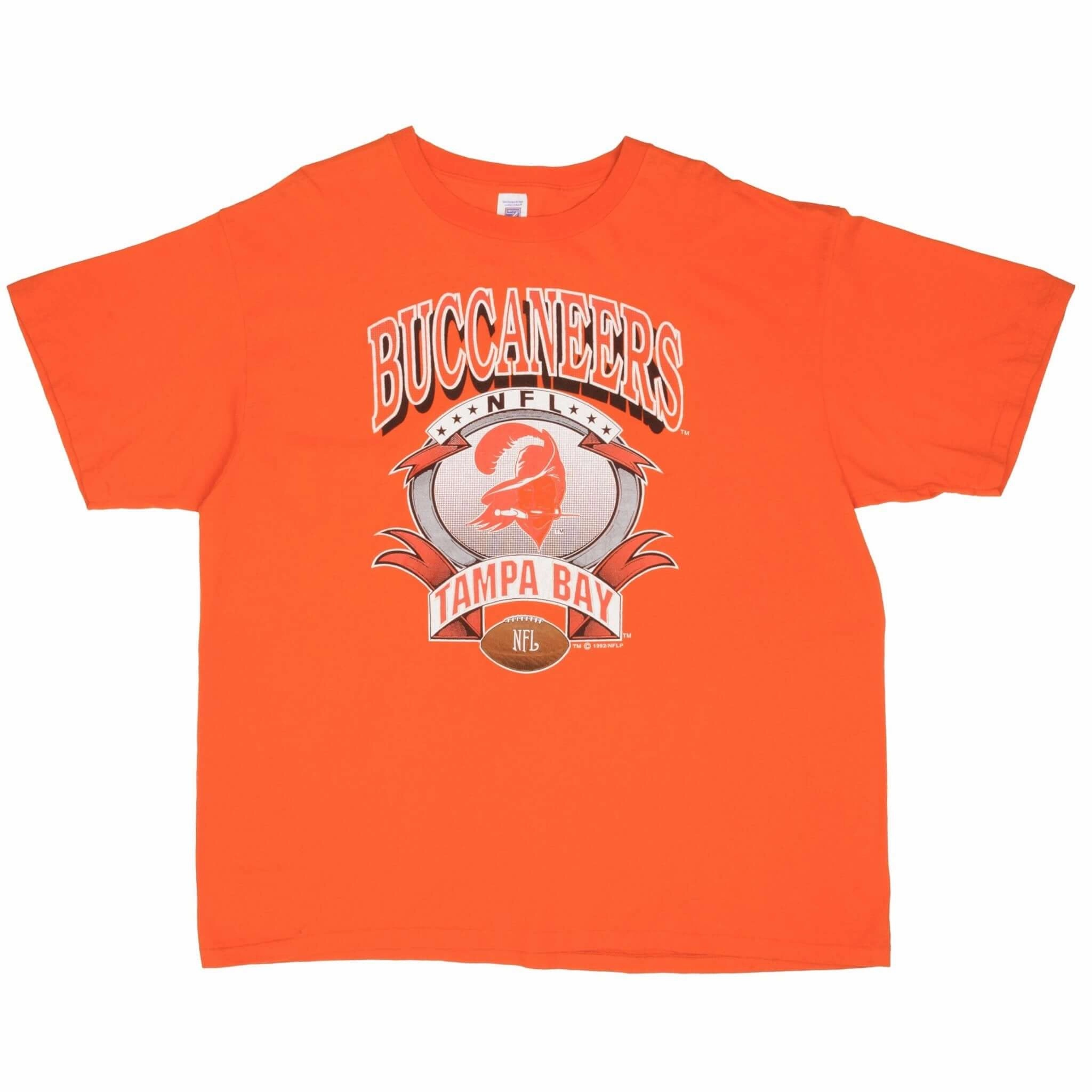 VINTAGE NFL TAMPA BAY BUCCANEERS 1992 TEE SHIRT SIZE 2XL MADE IN USA