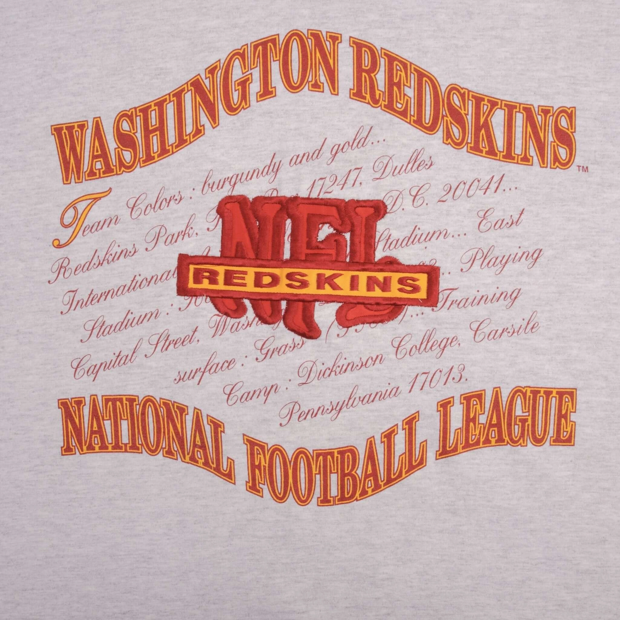 VINTAGE NFL WASHINGTON REDSKINS 1990S TEE SHIRT SIZE LARGE MADE IN USA