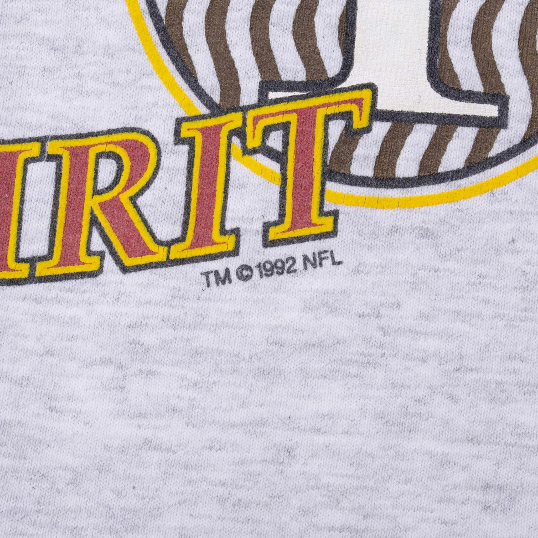 VINTAGE NFL WASHINGTON REDSKINS 1992 3/4 SLEEVES TEE SHIRT XL MADE IN USA