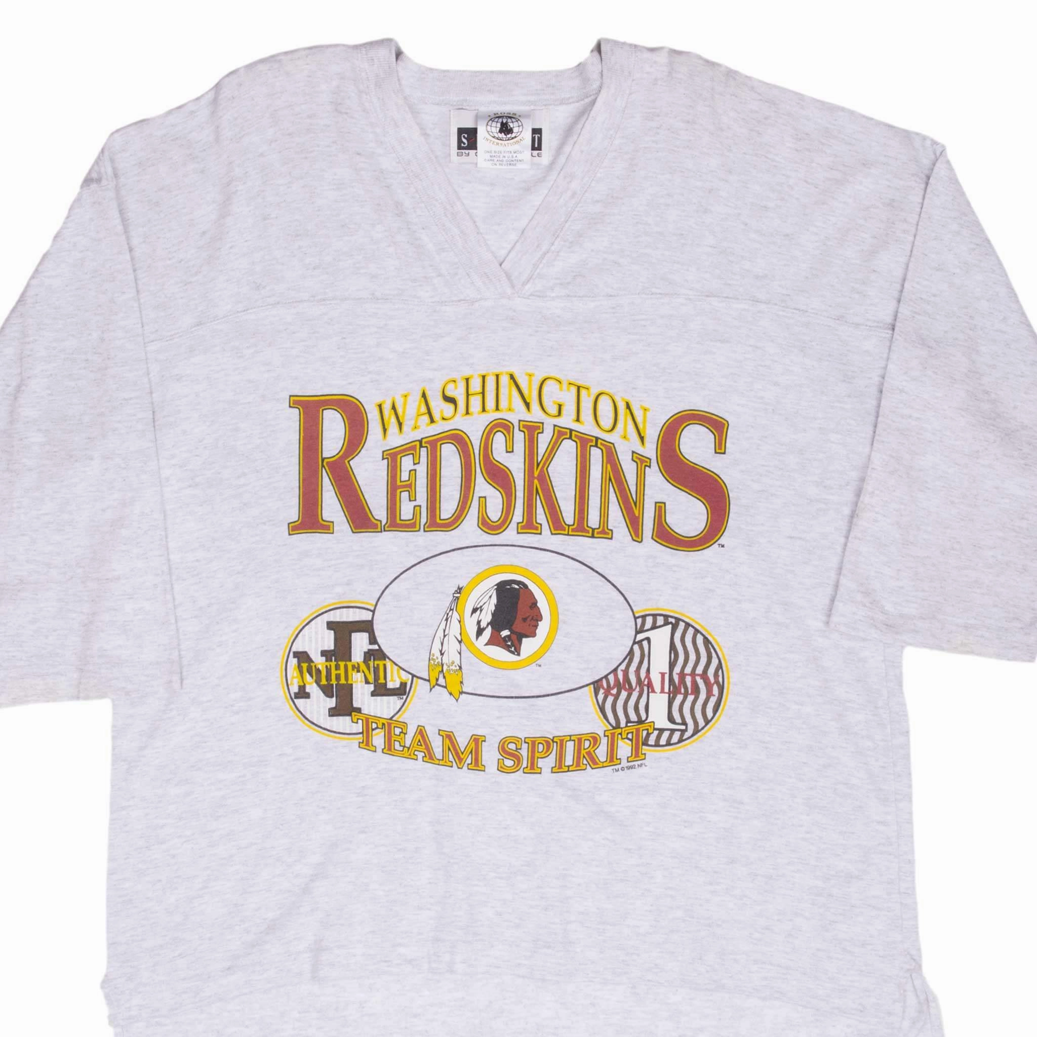 VINTAGE NFL WASHINGTON REDSKINS 1992 3/4 SLEEVES TEE SHIRT XL MADE IN USA