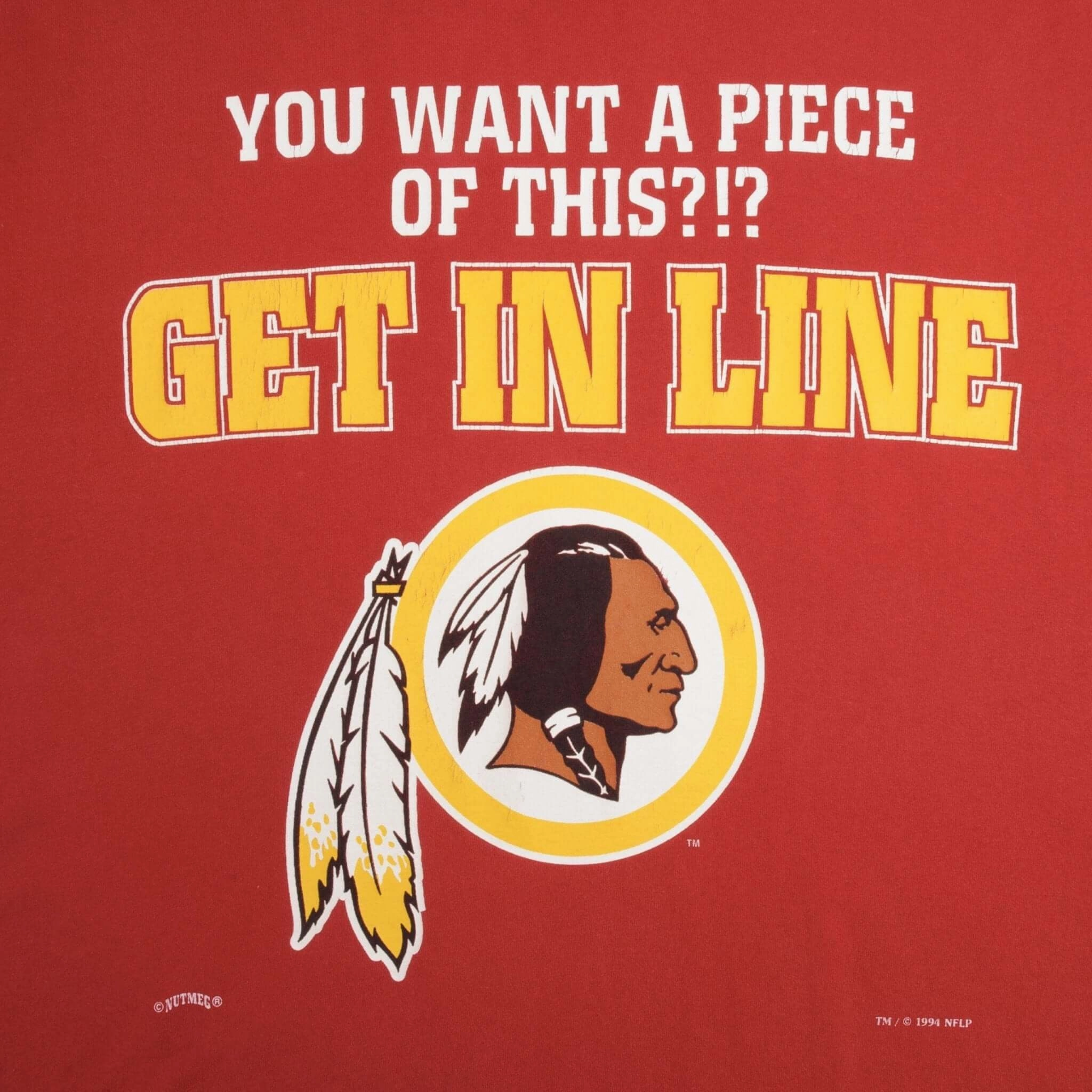 VINTAGE NFL WASHINGTON REDSKINS 1994 TEE SHIRT SIZE LARGE MADE IN USA
