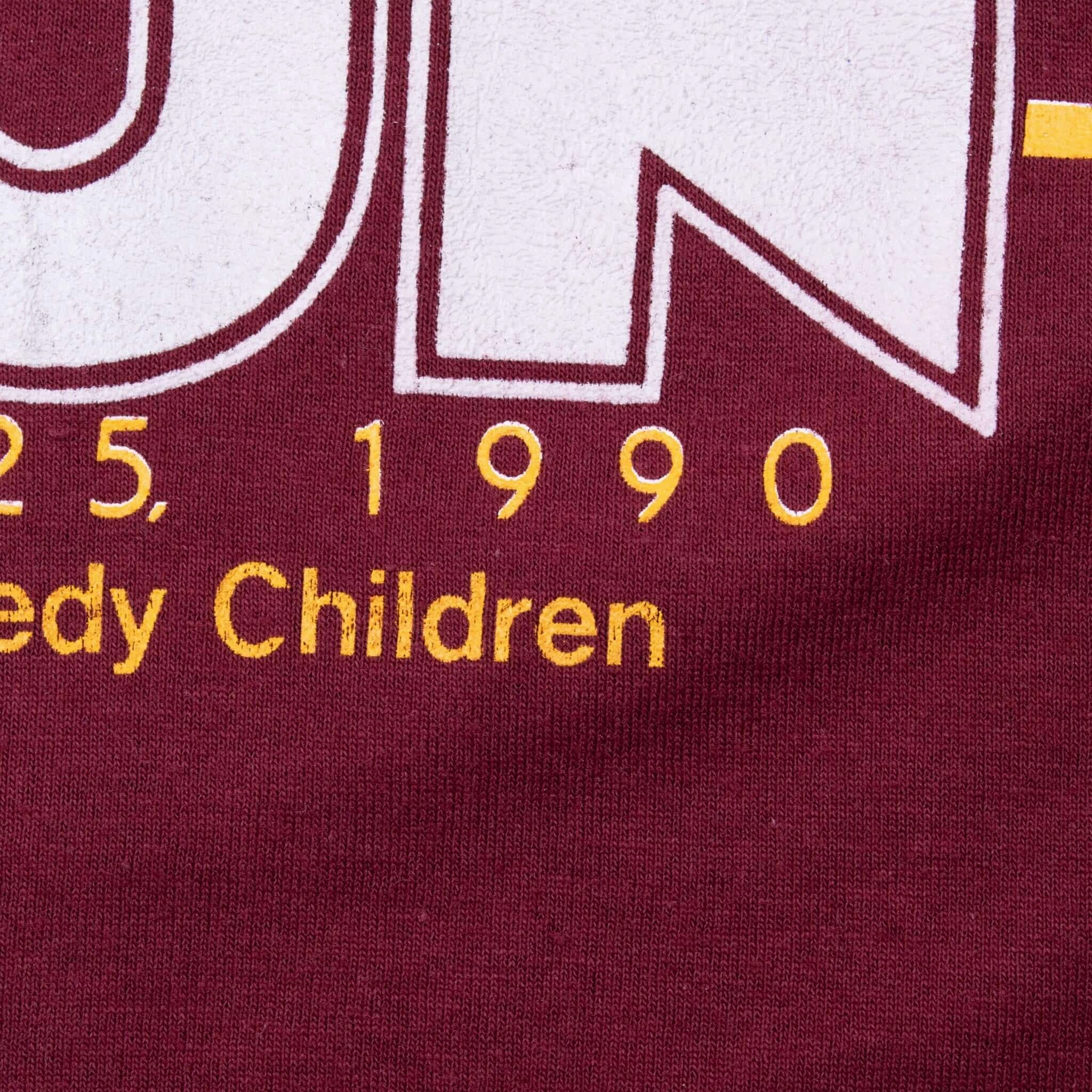 VINTAGE NFL WASHINGTON REDSKINS 5TH ANNUAL RUN 1990 TEE SHIRT MEDIUM MADE IN USA