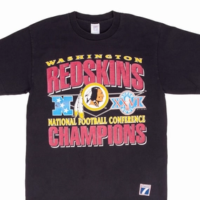 VINTAGE NFL WASHINGTON REDSKINS NFC CHAMPIONS 1991 TEE SHIRT MEDIUM MADE IN USA