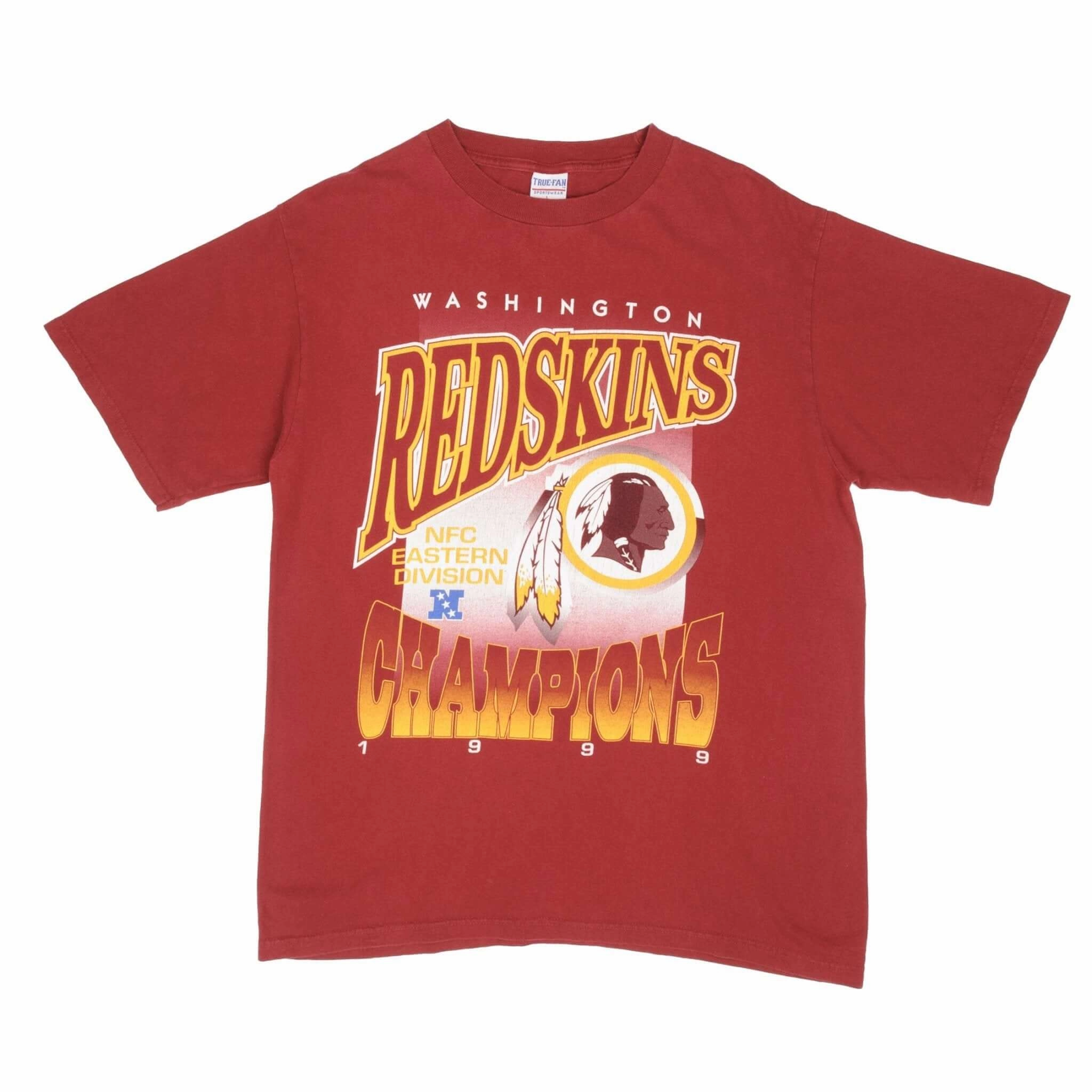 VINTAGE NFL WASHINGTON REDSKINS NFC CHAMPIONS 1999 TEE SHIRT SIZE LARGE