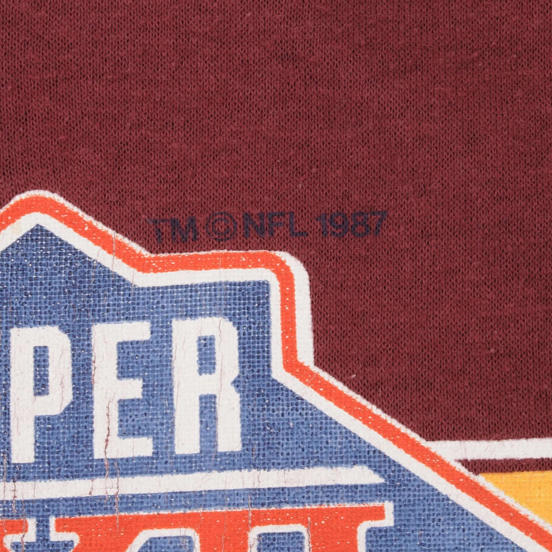 VINTAGE NFL WASHINGTON REDSKINS SUPER BOWL 1987 TEE SHIRT LARGE MADE IN USA