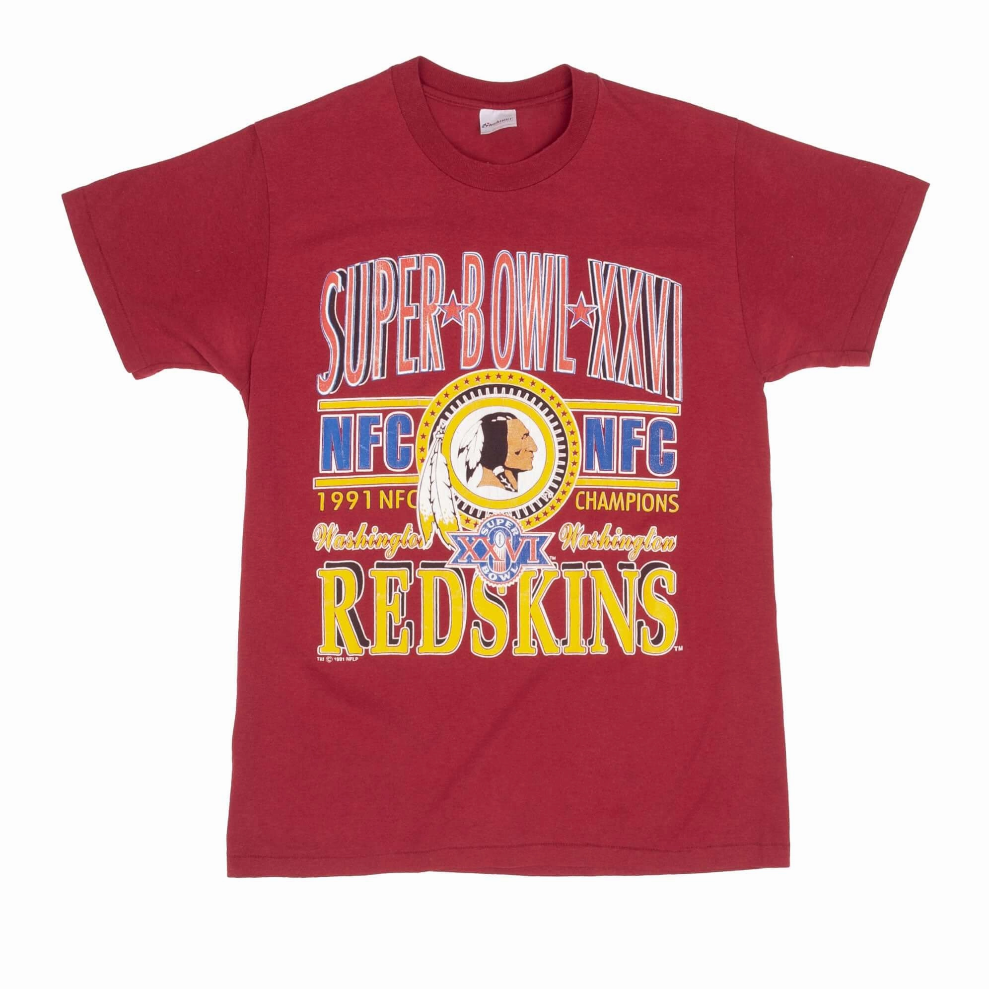 VINTAGE NFL WASHINGTON REDSKINS SUPER BOWL 1991 TEE SHIRT MEDIUM MADE IN USA