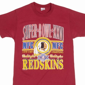 VINTAGE NFL WASHINGTON REDSKINS SUPER BOWL 1991 TEE SHIRT MEDIUM MADE IN USA