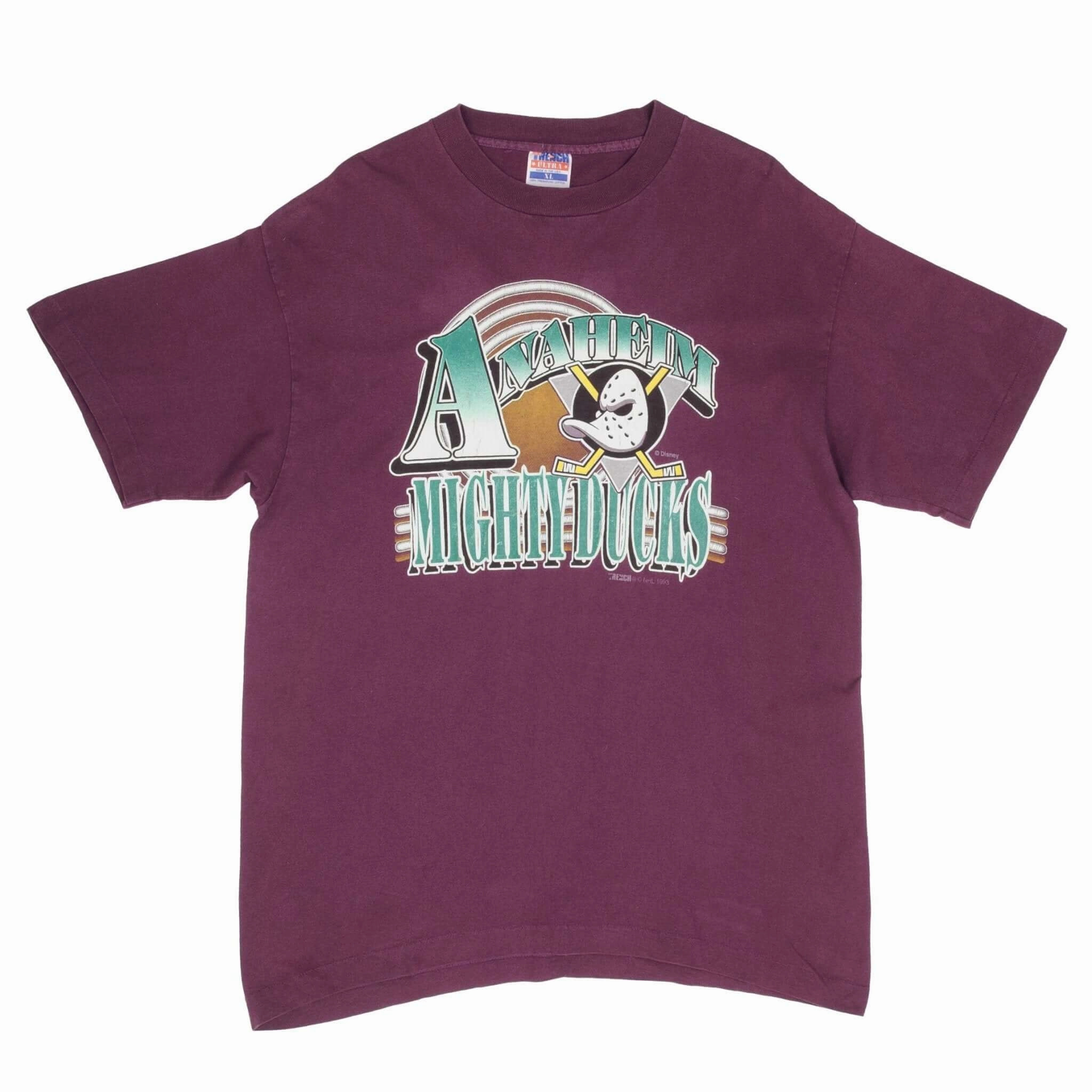 VINTAGE NHL ANAHEIM MIGHTY DUCKS DISNEY TEE SHIRT 1993 SIZE XL MADE IN USA