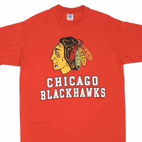 VINTAGE NHL CHICAGO BLACKHAWKS 1990S TEE SHIRT SIZE LARGE MADE IN USA