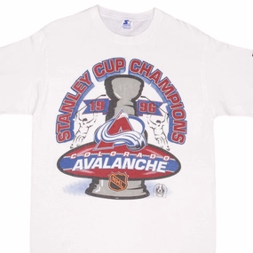 VINTAGE NHL COLORADO AVALANCHE STANLEY CUP CHAMPIONS 1996 TEE SHIRT SIZE MEDIUM
