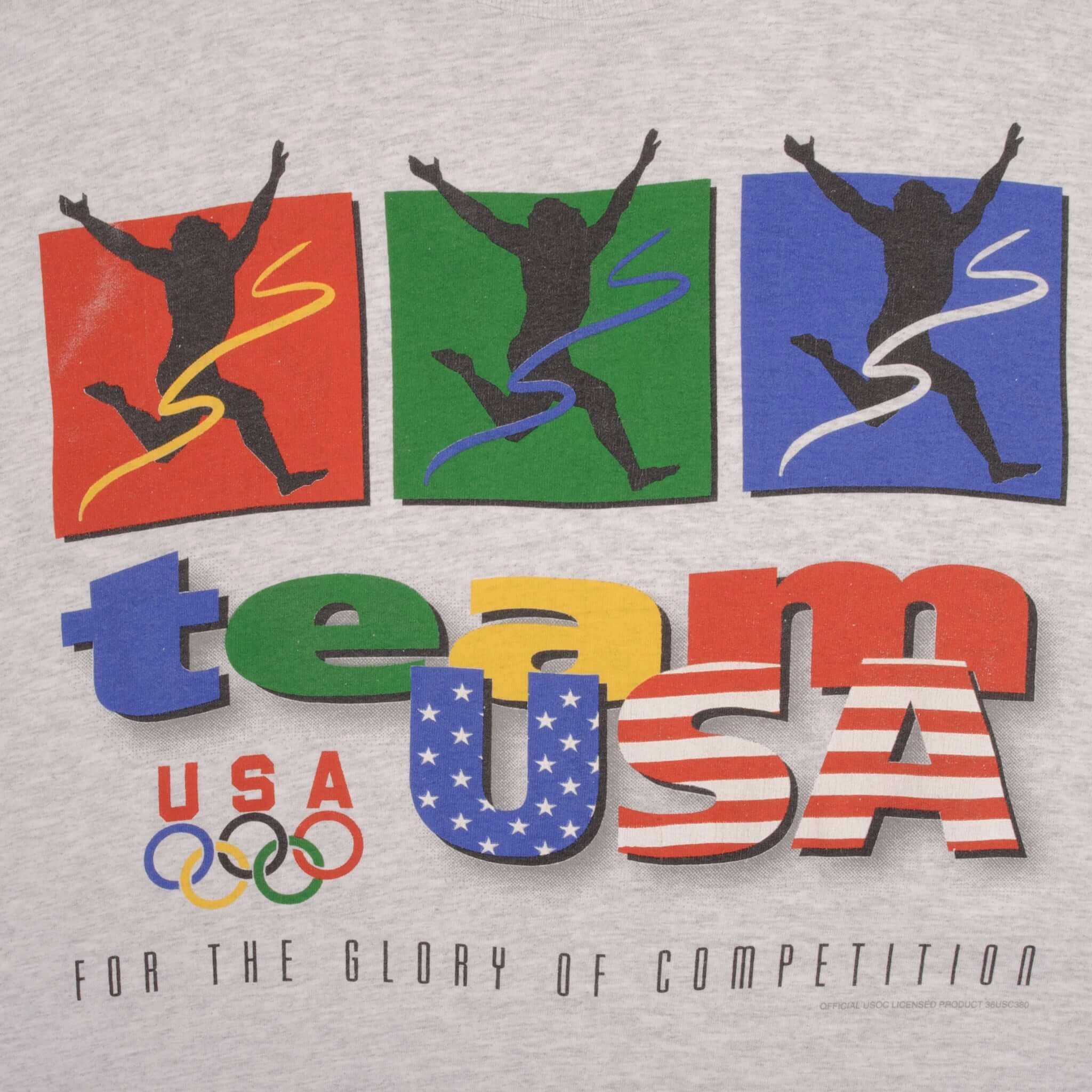 VINTAGE OLYMPICS TEAM USA 1990S TEE SHIRT SIZE XL MADE IN USA