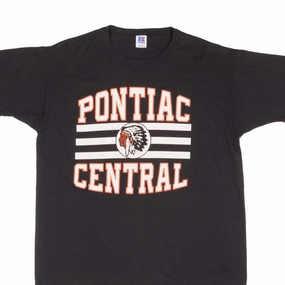 VINTAGE PONTIAC CENTRAL HIGH SCHOOL TEE SHIRT 1980S SIZE LARGE MADE IN USA