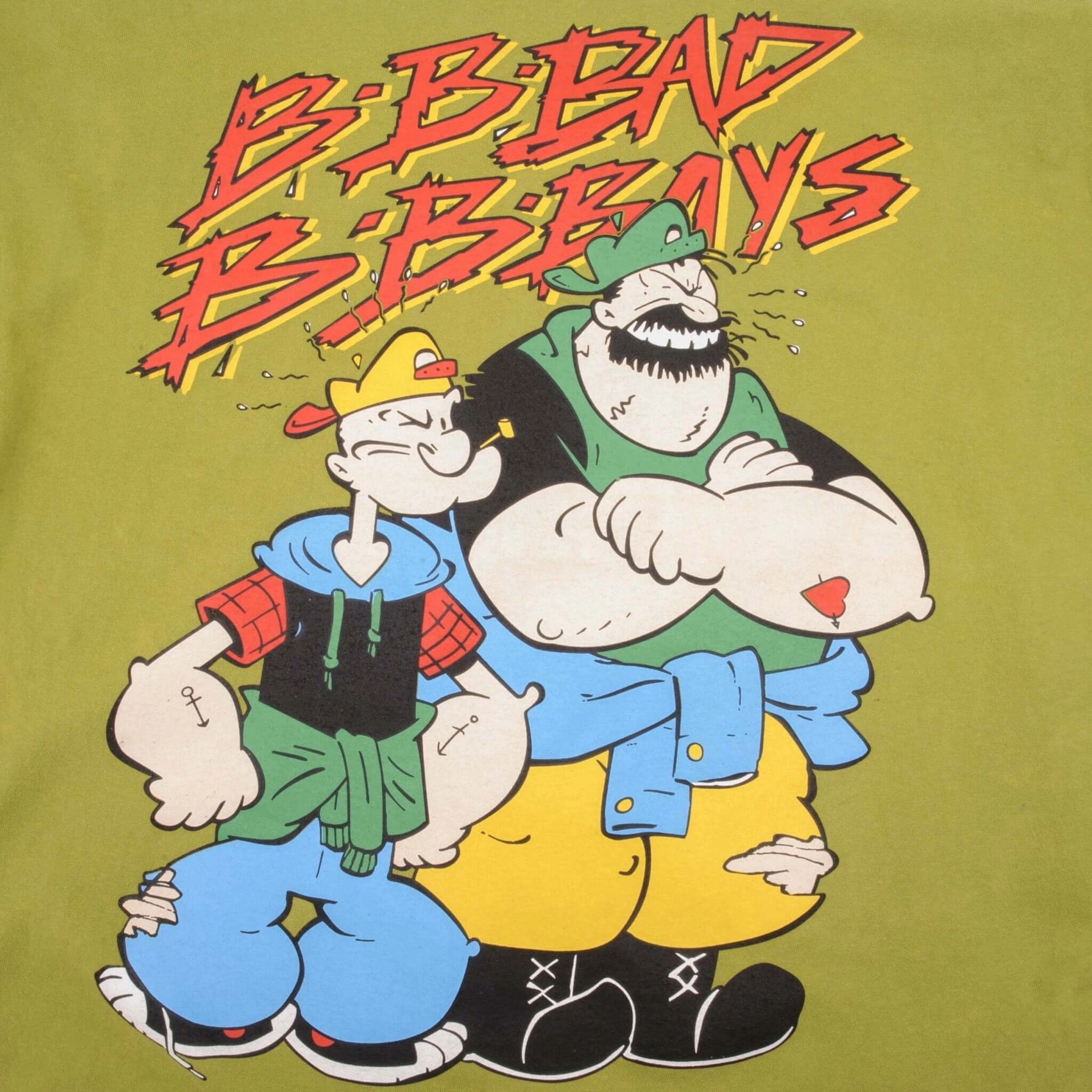 VINTAGE POPEYE BAD BOYS TEE SHIRT 1990 SIZE LARGE MADE IN USA