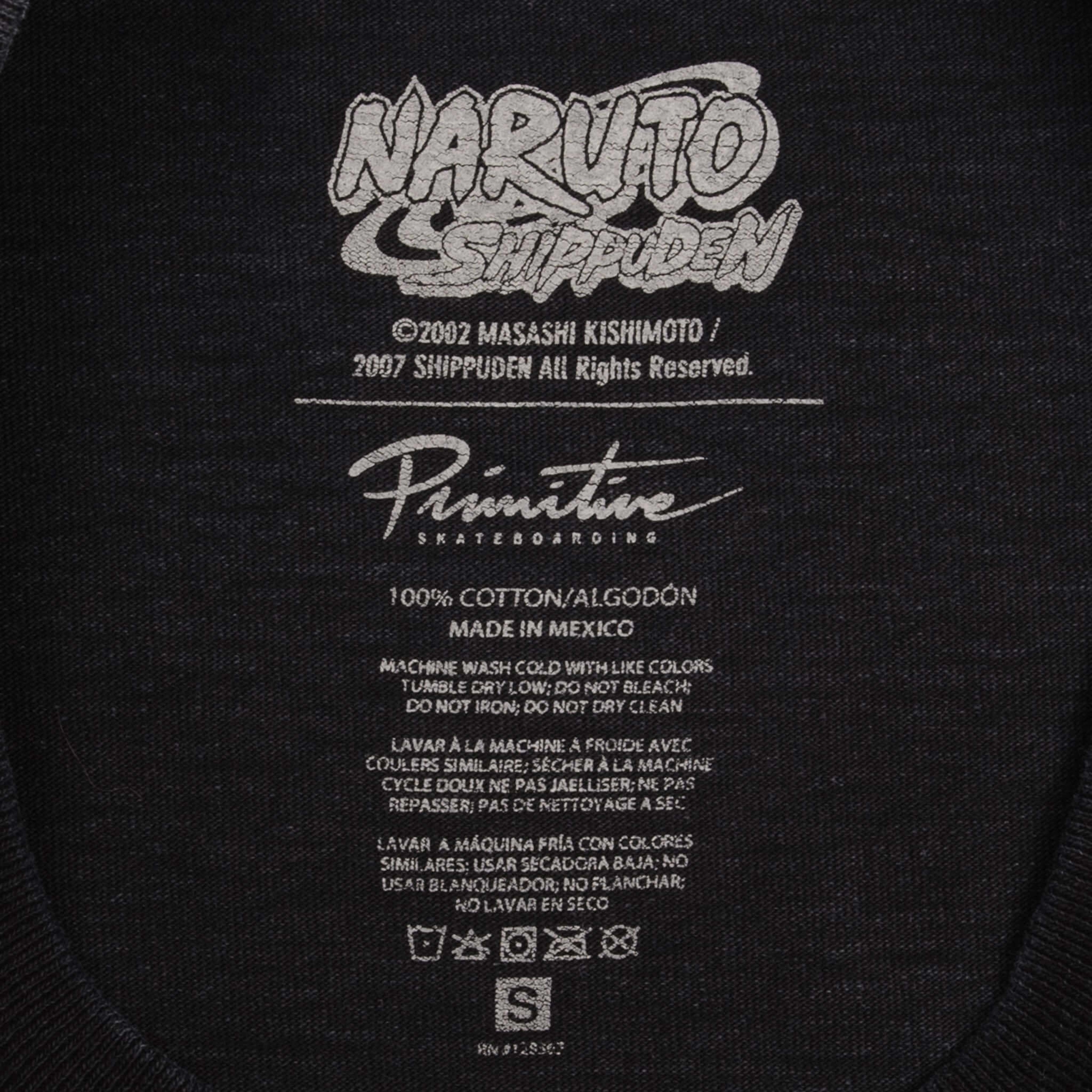 VINTAGE PRIMITIVE NARUTO SHIPPUDEN 2007 TEE SHIRT SIZE SMALL