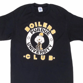 VINTAGE PURDUE UNIVERSITY BOILERS CLUB TEE SHIRT 1980S MEDIUM MADE IN USA