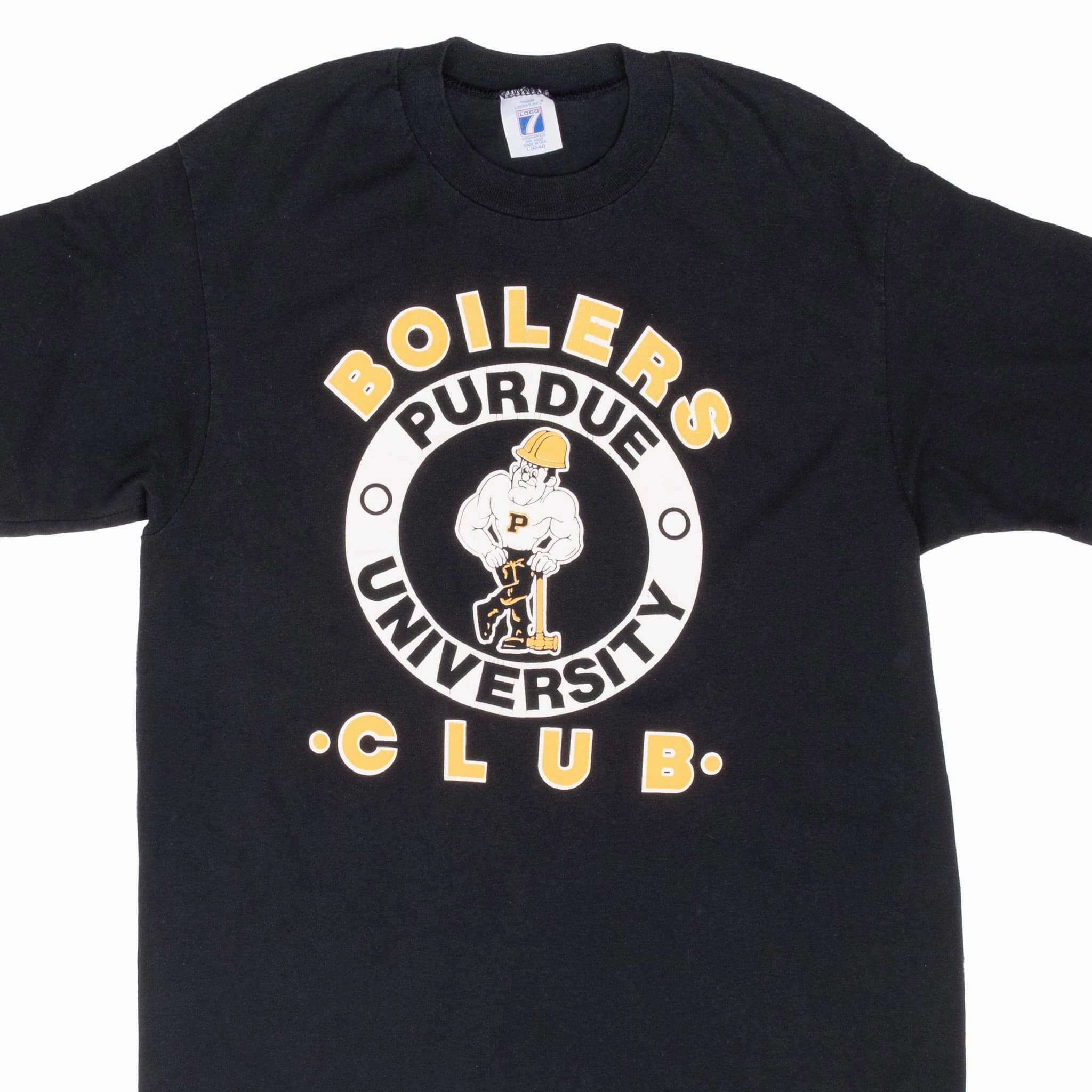 VINTAGE PURDUE UNIVERSITY BOILERS CLUB TEE SHIRT 1980S MEDIUM MADE IN USA