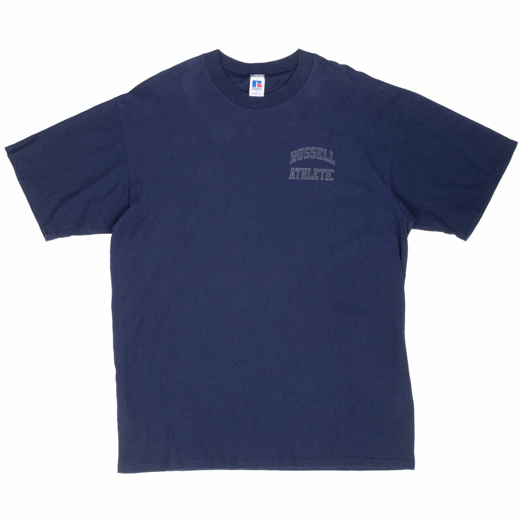 VINTAGE RUSSELL ATHLETIC BLUE TEE SHIRT 1990S XL