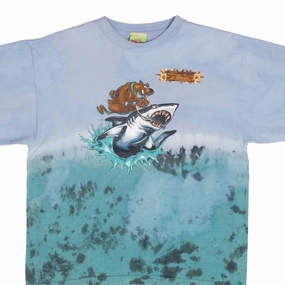 VINTAGE SCOOBY DOO TIE DYE SHARK TEE SHIRT 1999 SIZE MEDIUM
