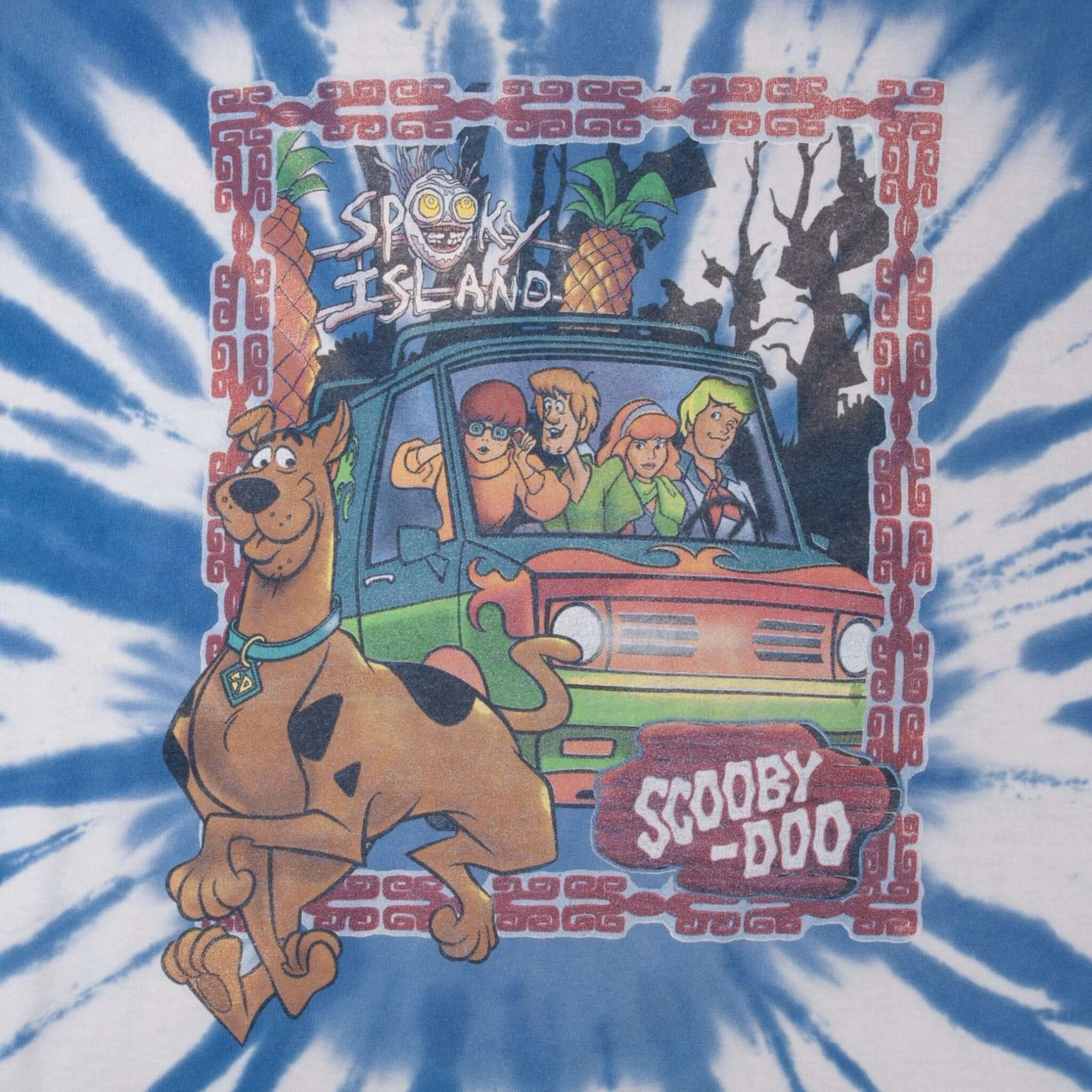 VINTAGE SCOOBY DOO TIE DYE TEE SHIRT 1990S SIZE LARGE