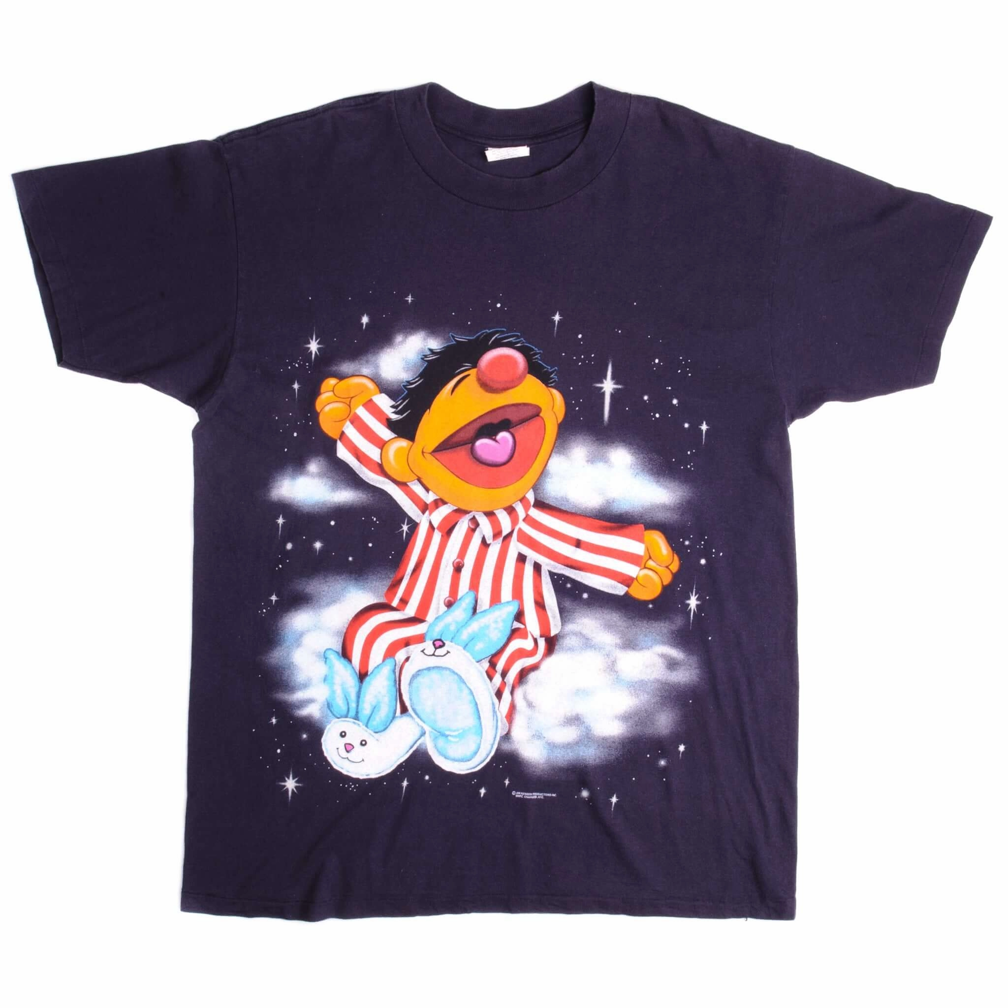 VINTAGE SESAME STREET ERNIE TEE SHIRT SIZE LARGE MADE IN USA 1990s