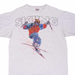 VINTAGE SKI GOLDEN SQUEEGEE GREY TEE SHIRT 1995 XL