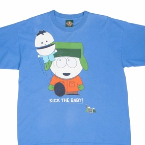 VINTAGE SOUTH PARK STAN KICK THE BABY TEE SHIRT 1990S XL MADE IN USA