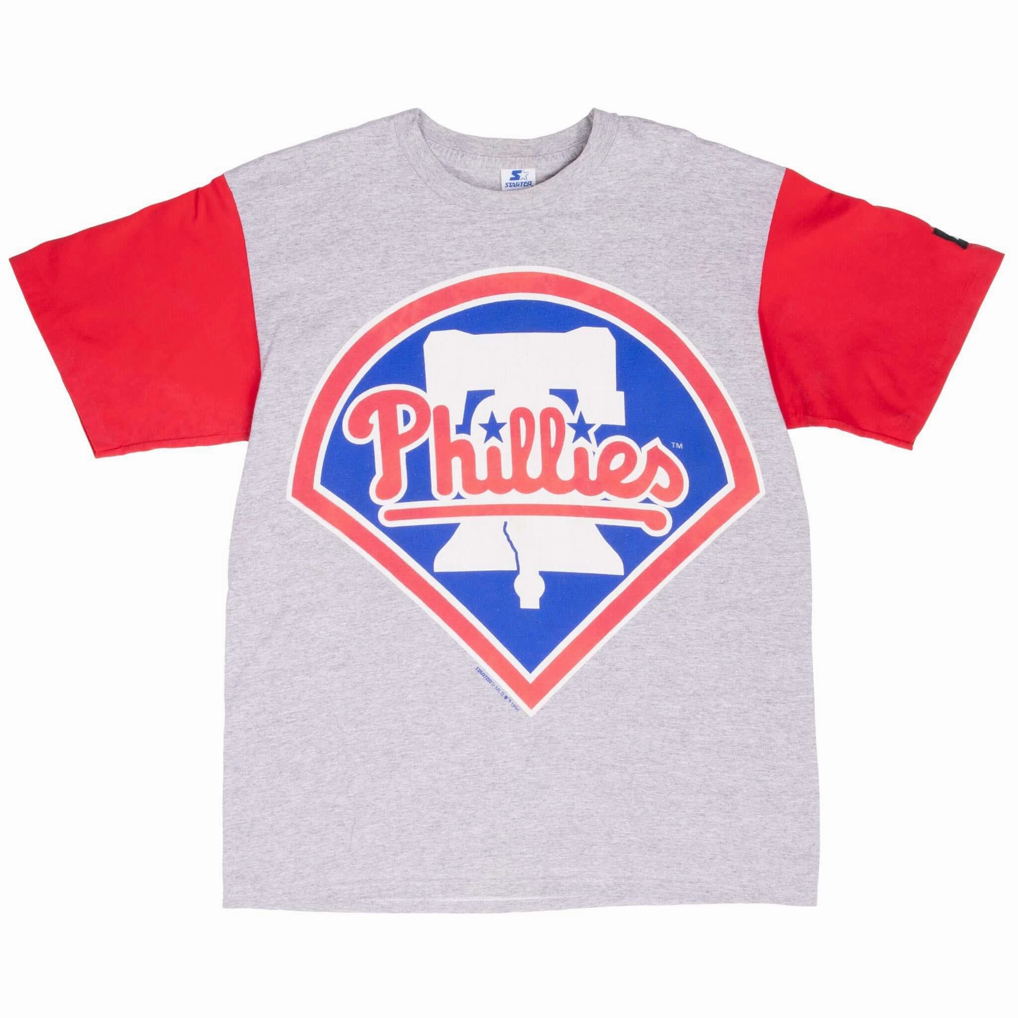 VINTAGE STARTER MLB PHILADELPHIA PHILLIES 1994 TEE SHIRT LARGE MADE IN USA