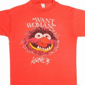 VINTAGE THE MUPPET SHOW ANIMAL TEE SHIRT 1981 SIZE LARGE MADE IN USA