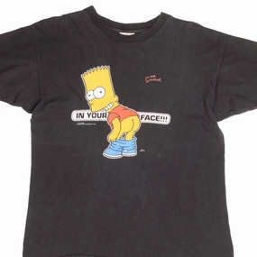 VINTAGE THE SIMPSONS BART IN YOUR FACE TEE SHIRT 1999 SIZE MEDIUM
