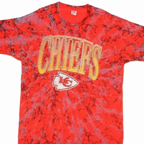 VINTAGE TIE DYE NFL KANSAS CITY CHIEFS TEE SHIRT 1990S SIZE XL MADE IN USA