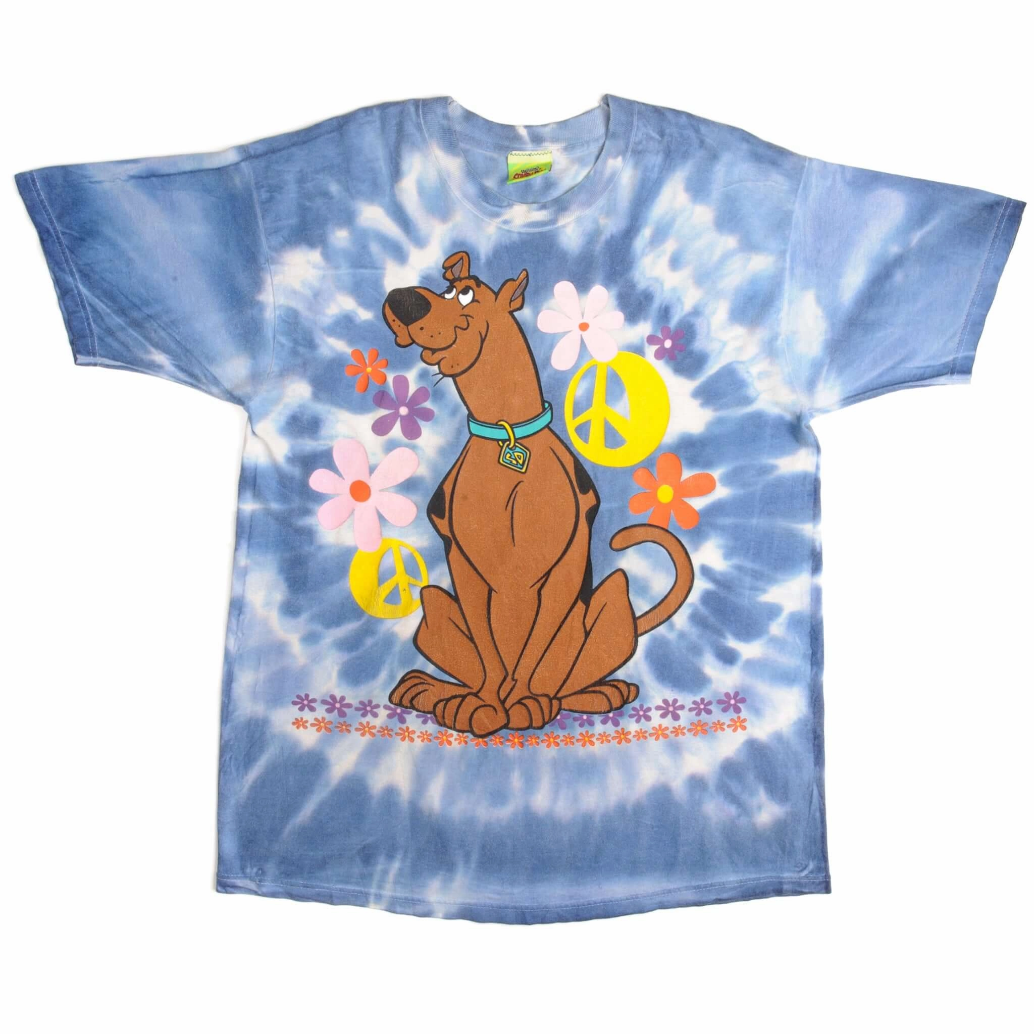 VINTAGE TIE-DYE SCOOBY DOO TEE SHIRT 1990S SIZE MEDIUM