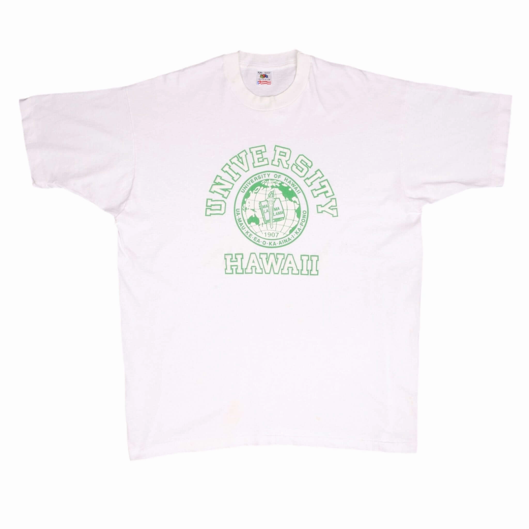 VINTAGE UNIVERSITY OF HAWAII 1990S TEE SHIRT SIZE 2XL MADE IN USA