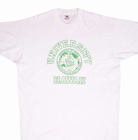 VINTAGE UNIVERSITY OF HAWAII 1990S TEE SHIRT SIZE 2XL MADE IN USA