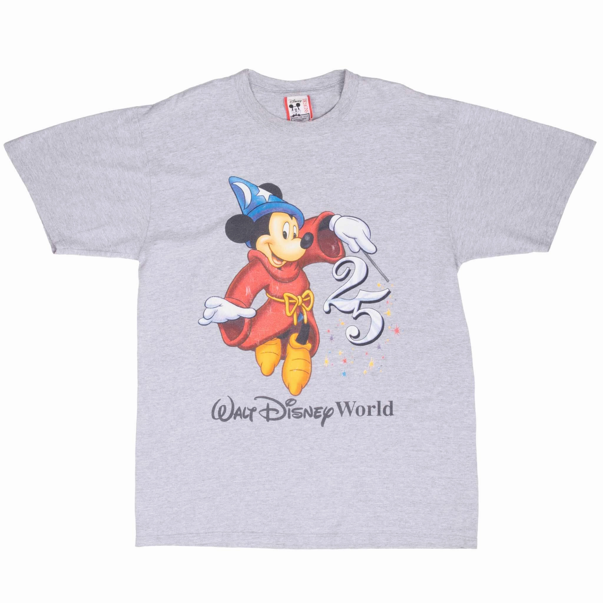 VINTAGE WALT DISNEY WORLD MICKEY MOUSE 25TH ANNIVERSARY TEE SHIRT 1990S LARGE