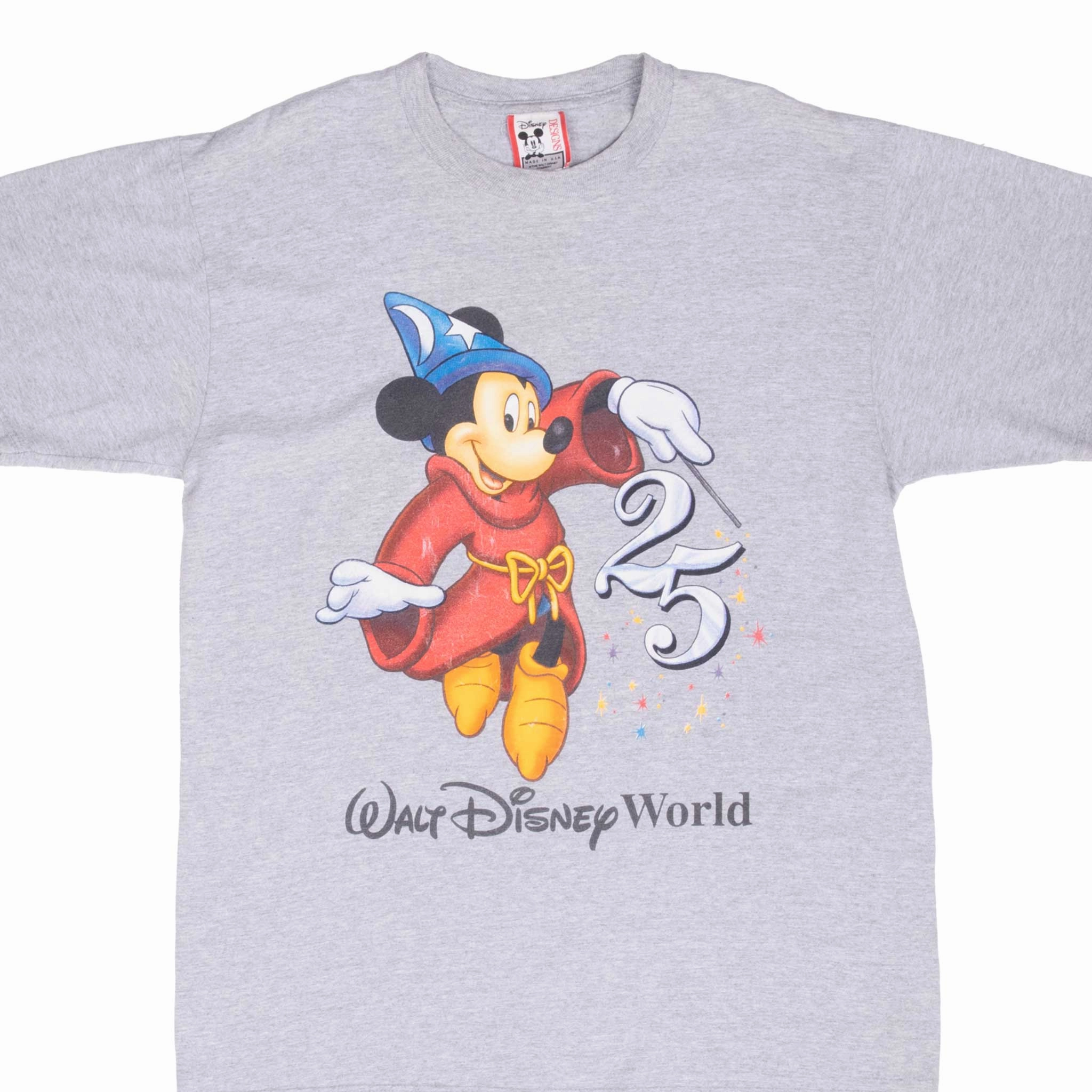 VINTAGE WALT DISNEY WORLD MICKEY MOUSE 25TH ANNIVERSARY TEE SHIRT 1990S LARGE