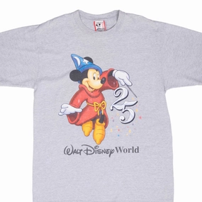 VINTAGE WALT DISNEY WORLD MICKEY MOUSE 25TH ANNIVERSARY TEE SHIRT 1990S LARGE