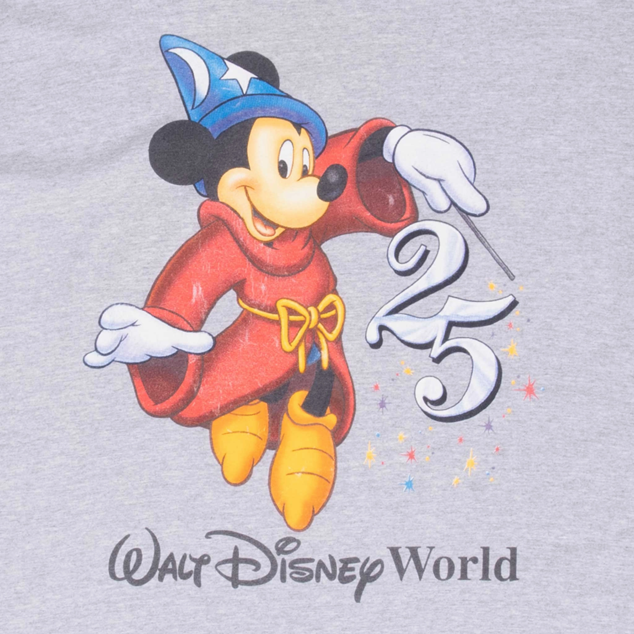 VINTAGE WALT DISNEY WORLD MICKEY MOUSE 25TH ANNIVERSARY TEE SHIRT 1990S LARGE
